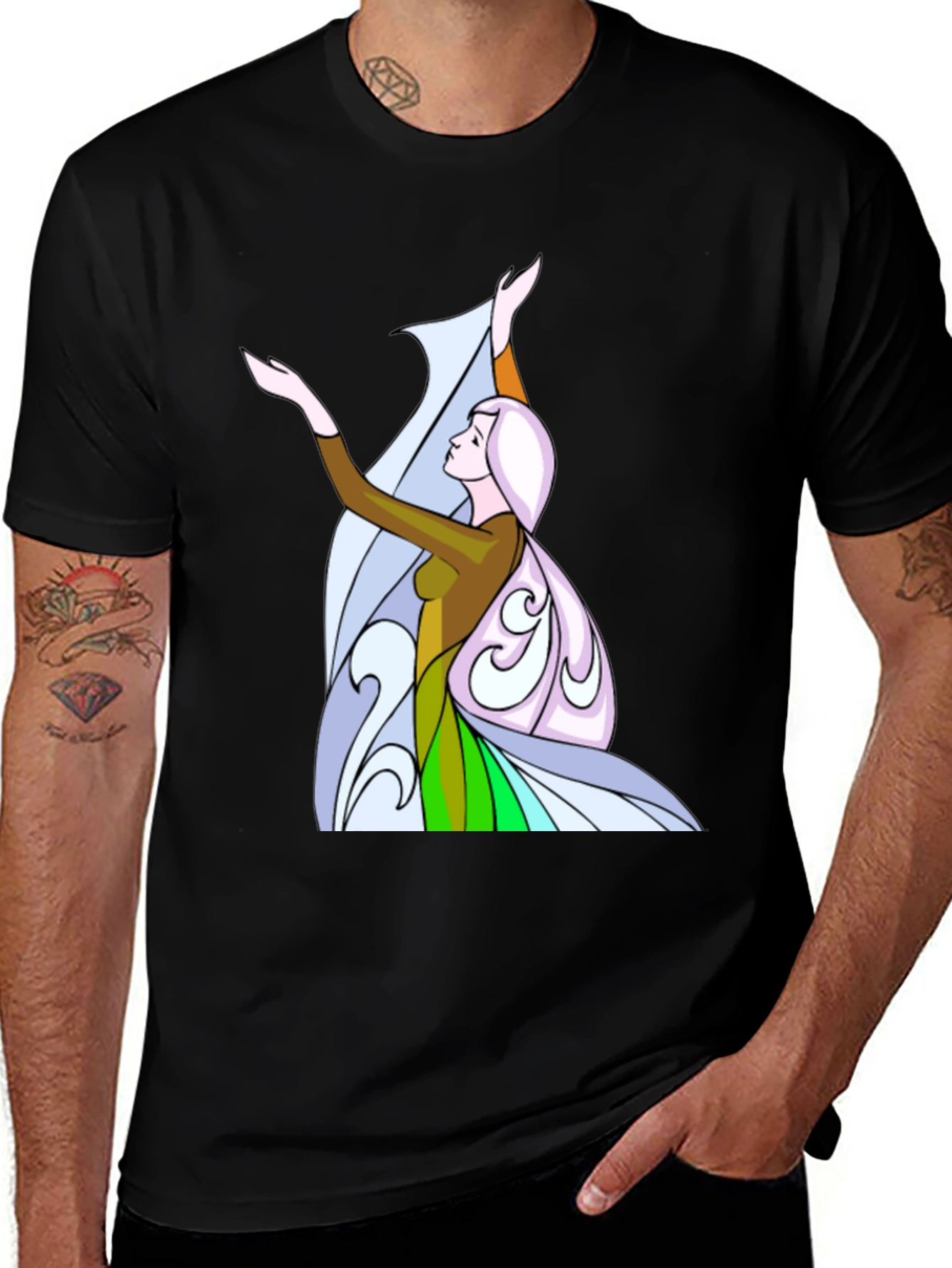 Elegant Woman Graphic Tee - Unique Design