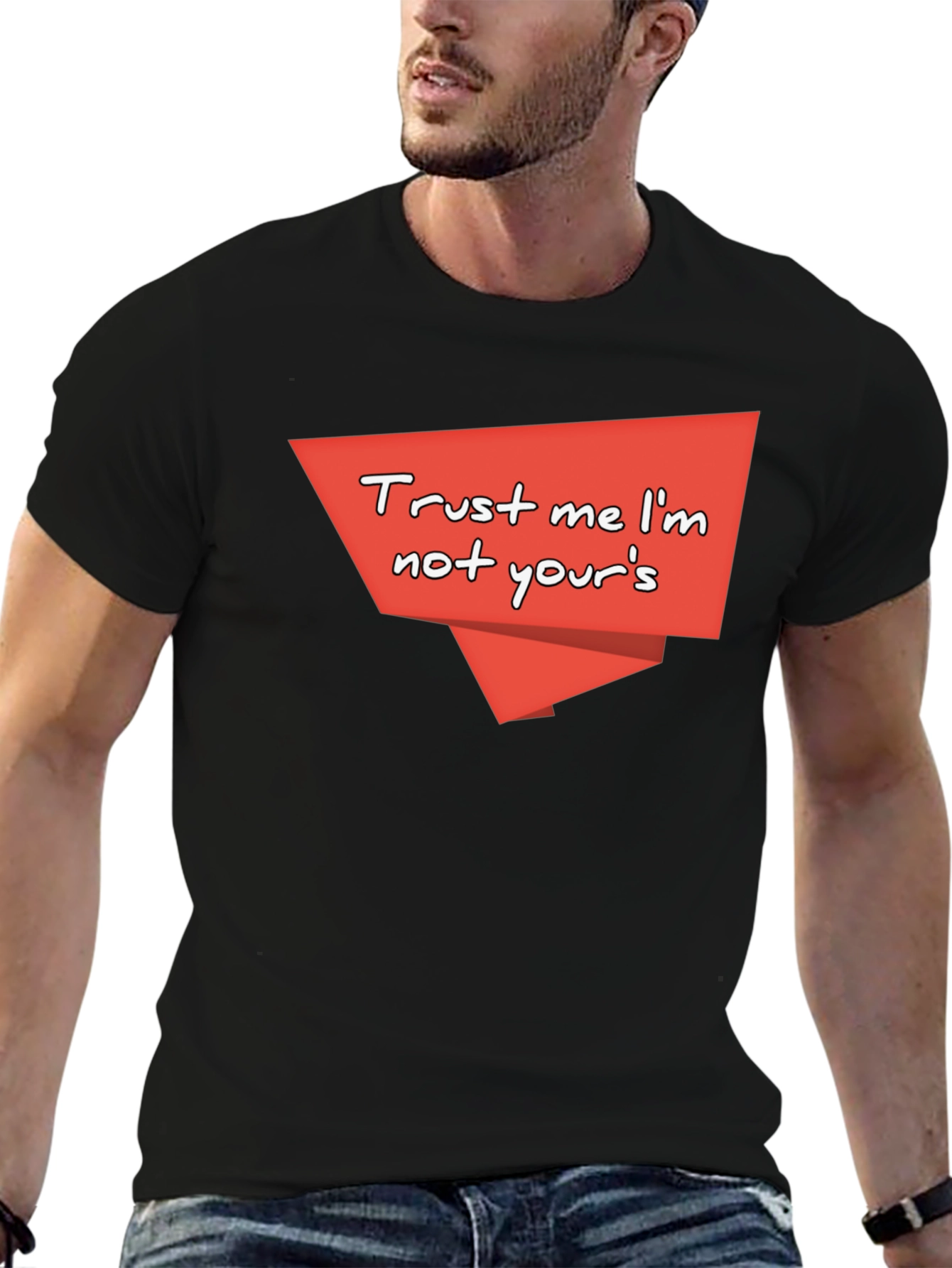 Trust Me Graphic Tee - Quirky Black T-Shirt