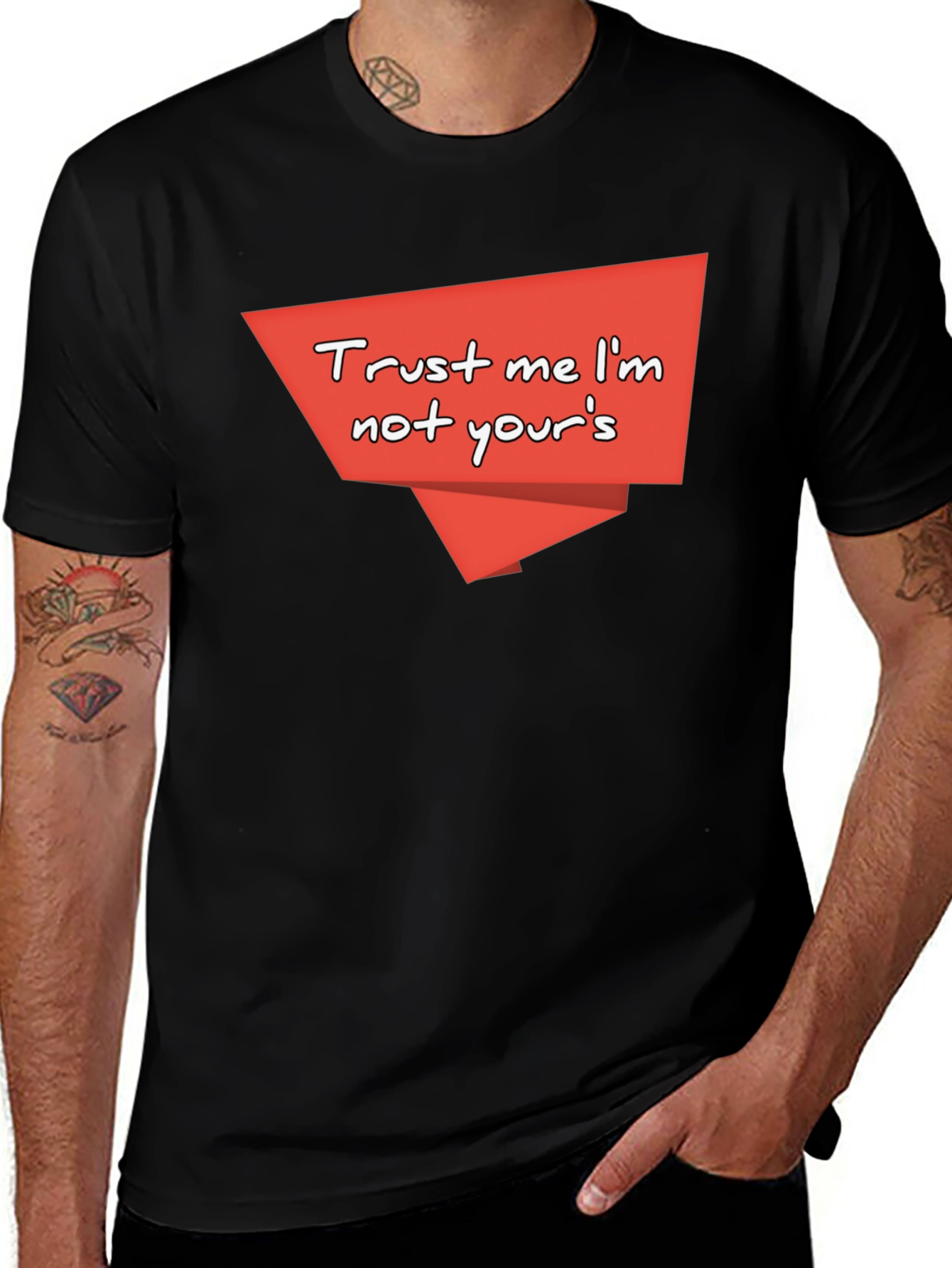 Trust Me Graphic Tee - Quirky Black T-Shirt