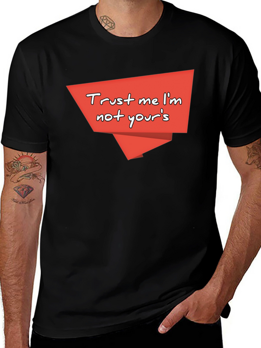 Trust Me Graphic Tee - Quirky Black T-Shirt