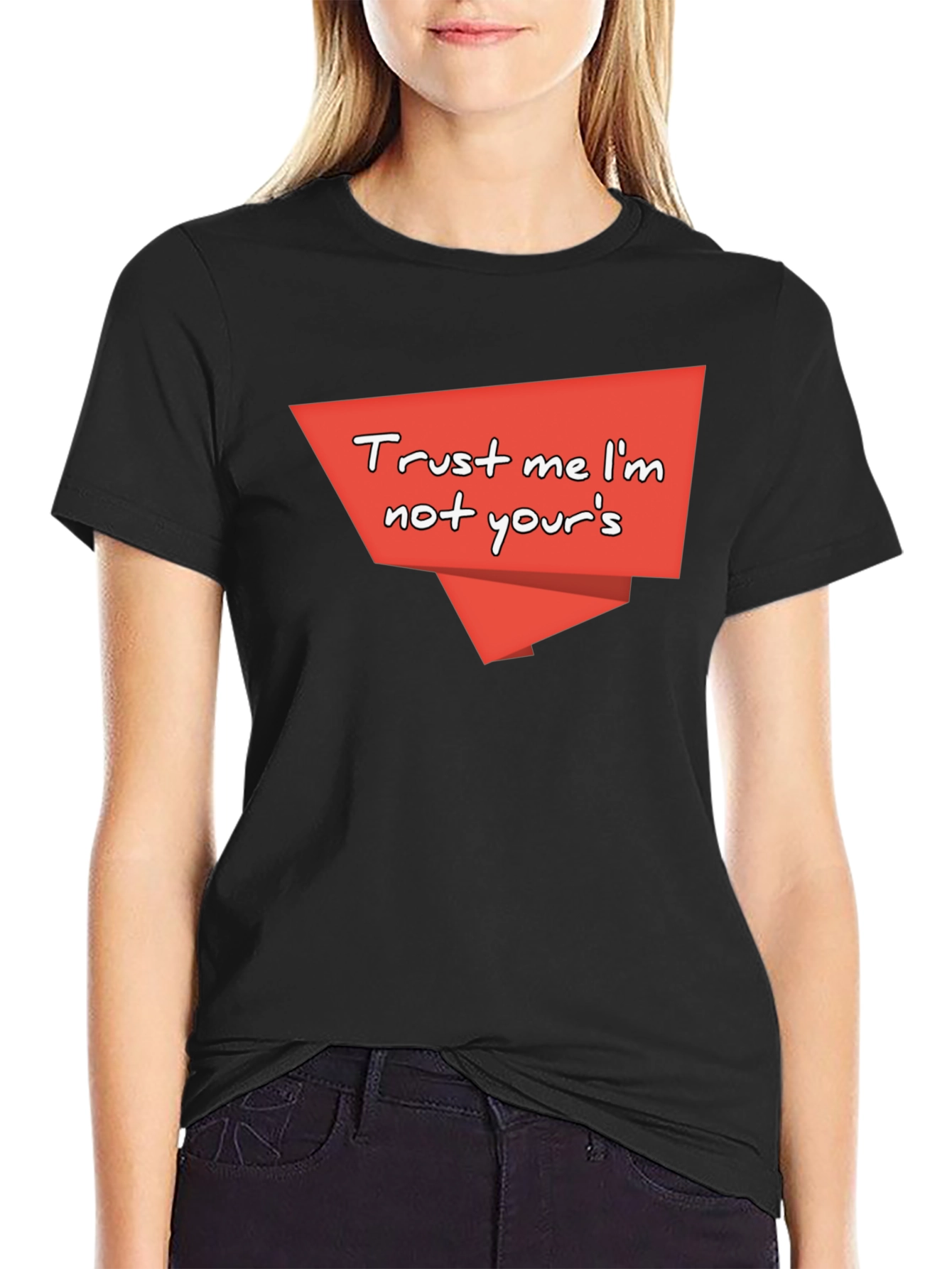Trust Me Graphic Tee - Quirky Black T-Shirt