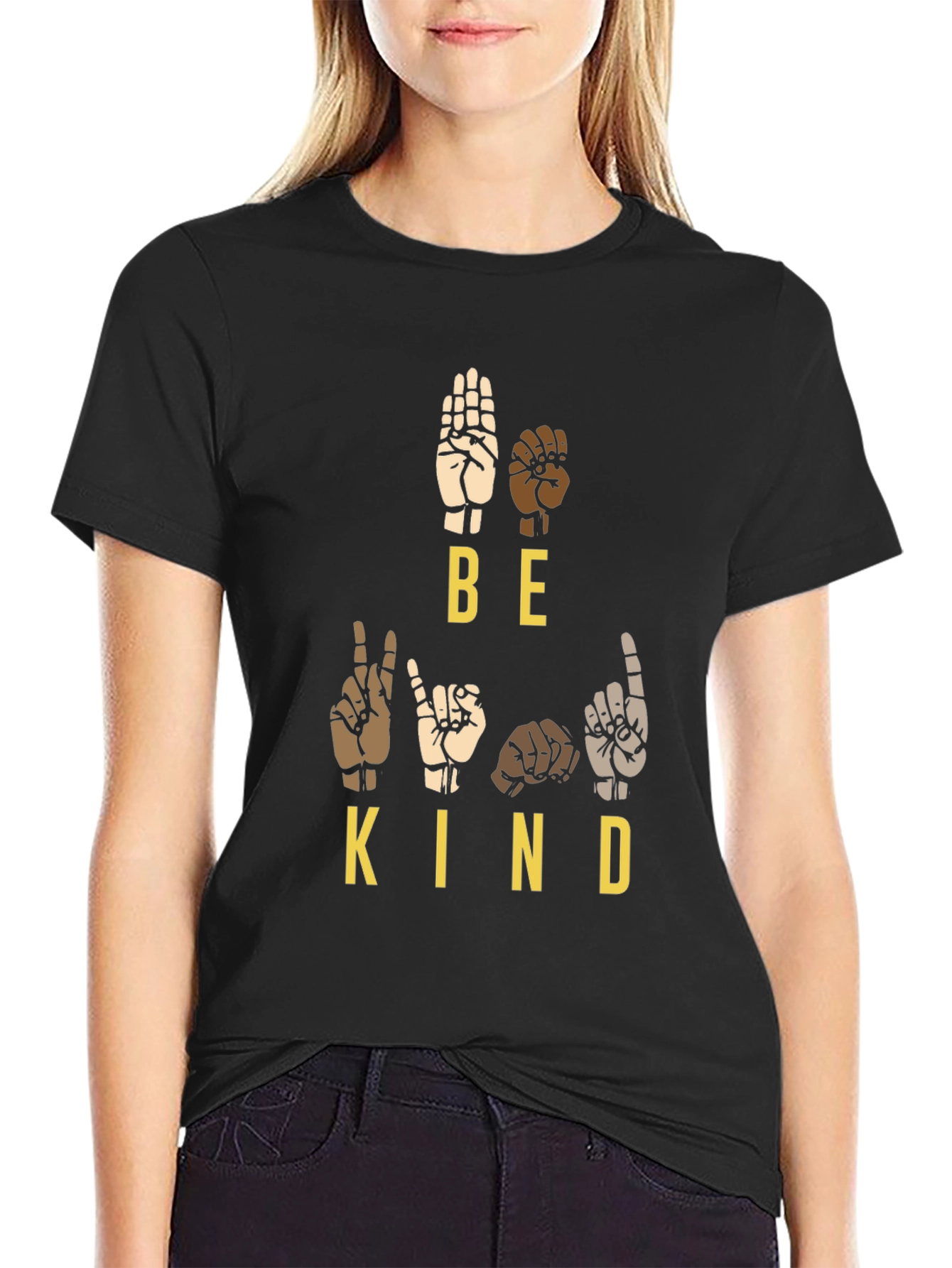 Be Kind Sign Language T-Shirt: Inclusive Message Tee