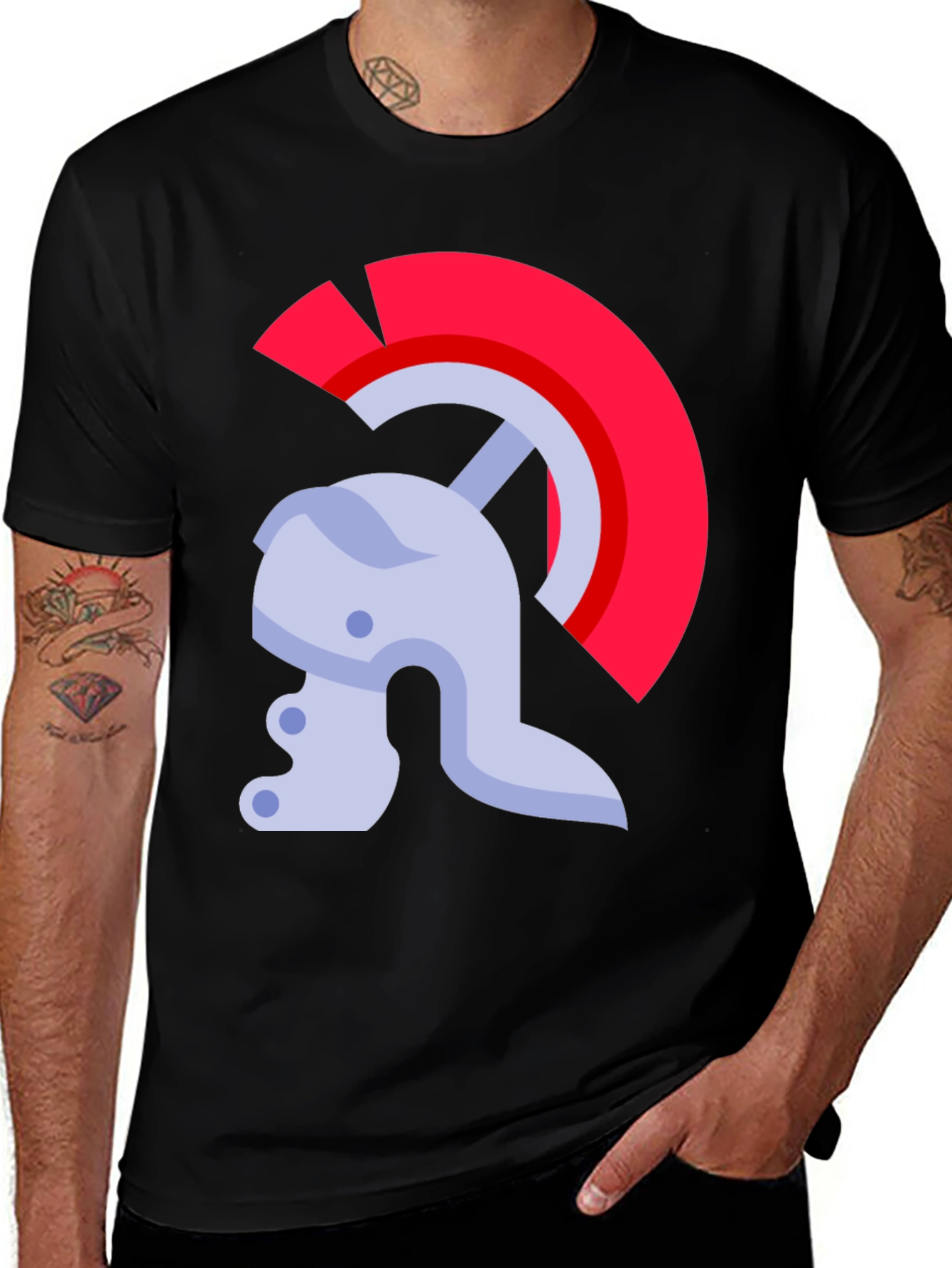 Roman Helmet Graphic T-Shirt