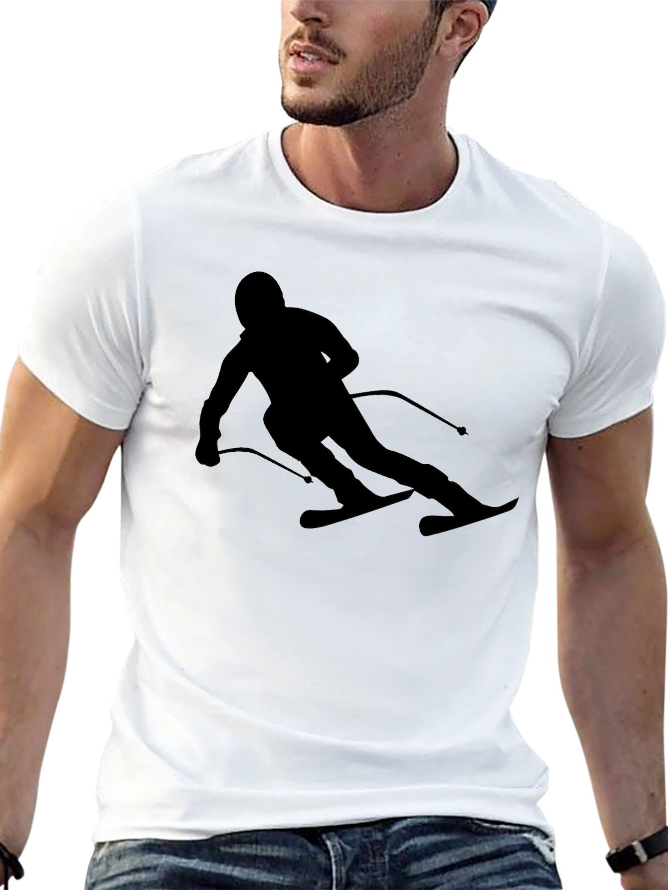 Ski Silhouette Black T-Shirt