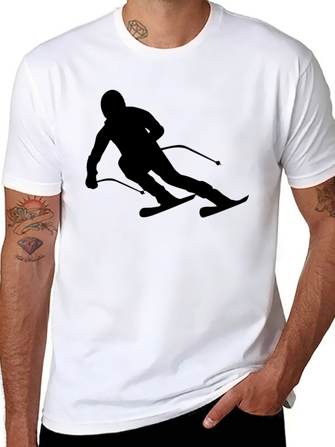 Ski Silhouette Black T-Shirt