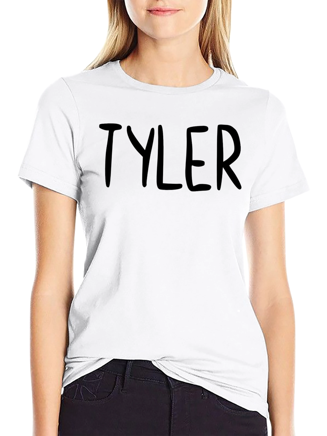 Personalized Tyler Black Graphic Tee