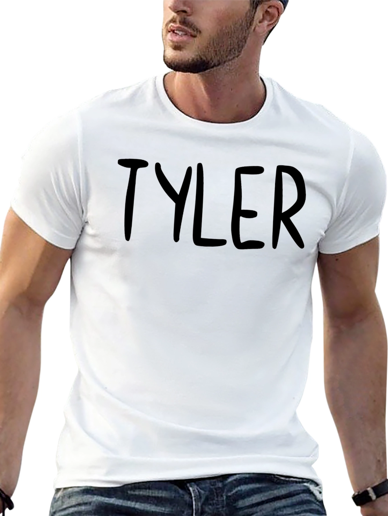 Personalized Tyler Black Graphic Tee