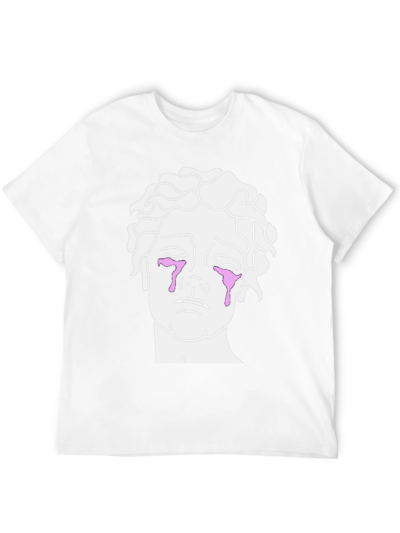 Crying Statue Graphic T-Shirt - Mens Black Tee