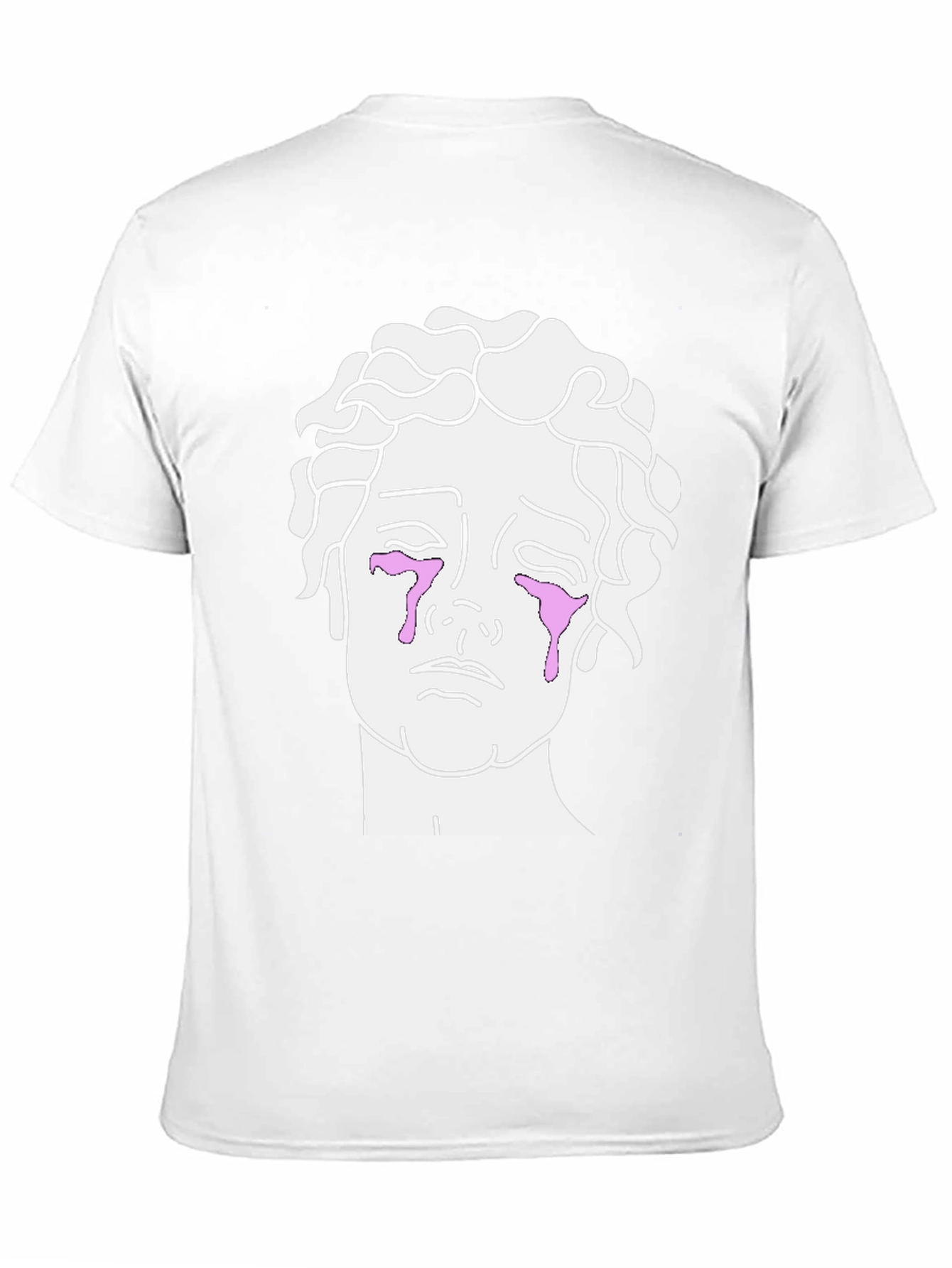 Crying Statue Graphic T-Shirt - Mens Black Tee