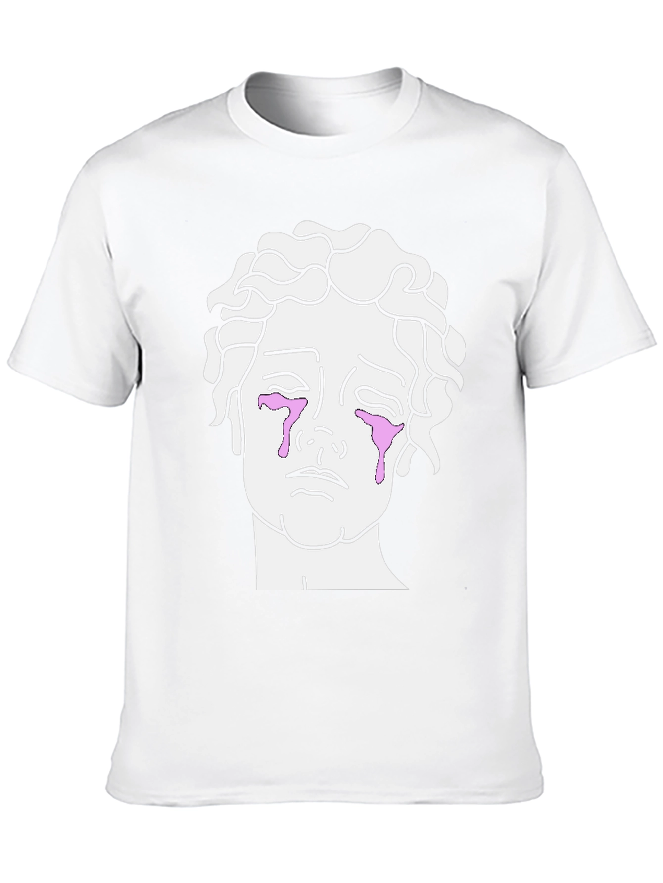 Crying Statue Graphic T-Shirt - Mens Black Tee