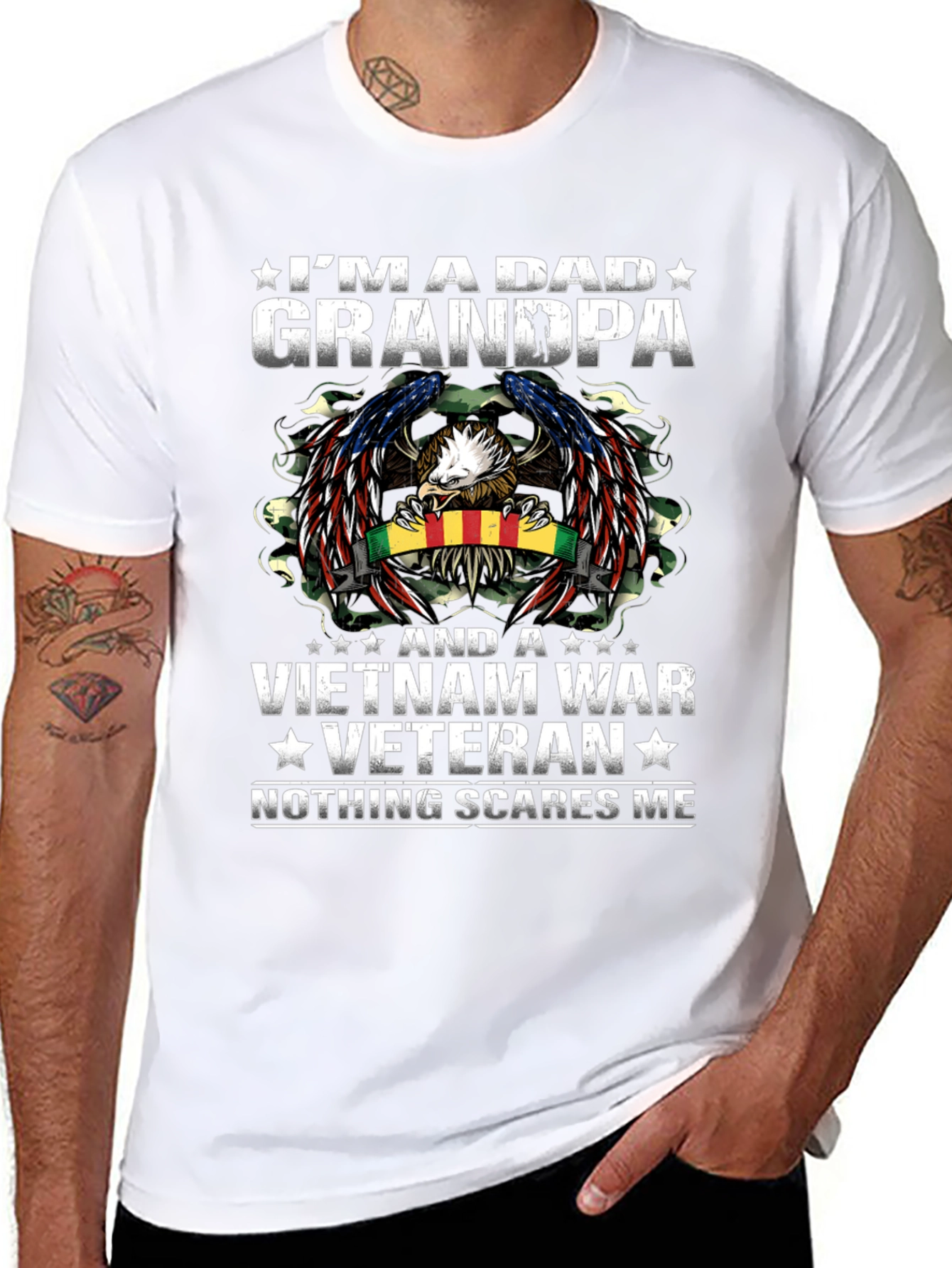 Vietnam War Veteran Dad Grandpa T-Shirt