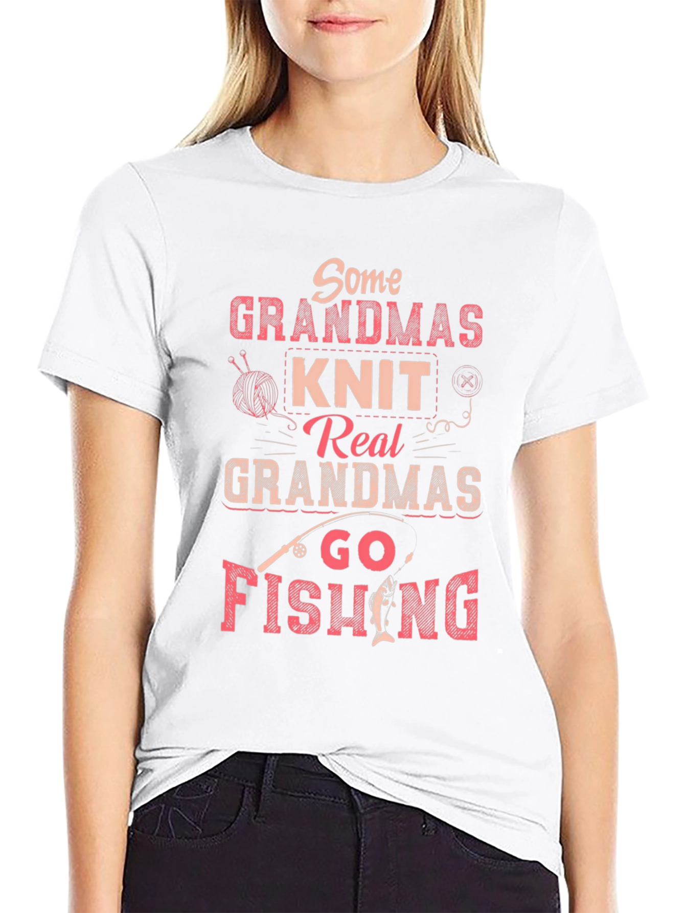 Grandma Fishing T-Shirt - Funny Gift for Fisherwoman