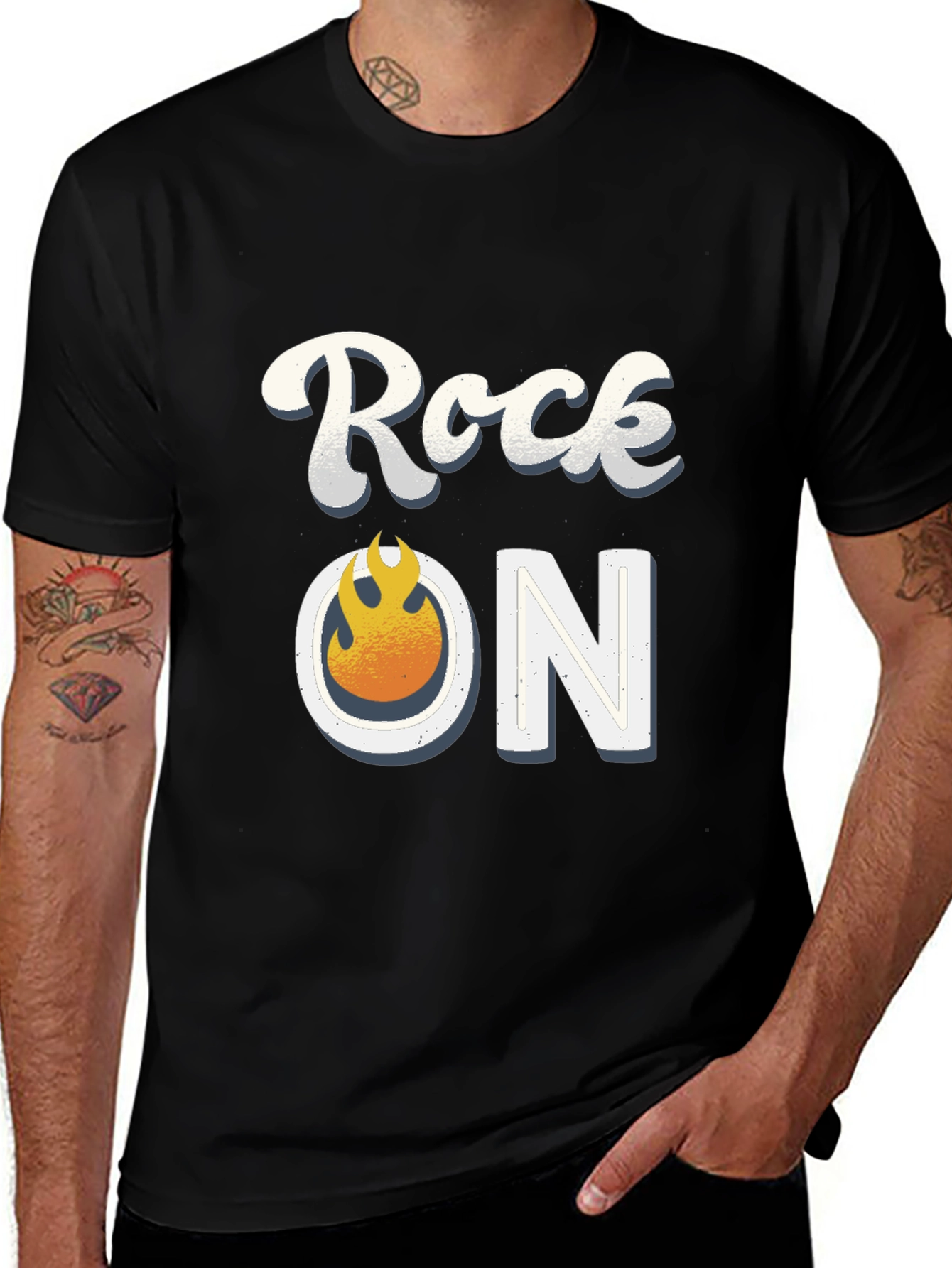 Rock On Graphic Tee - Black T-Shirt
