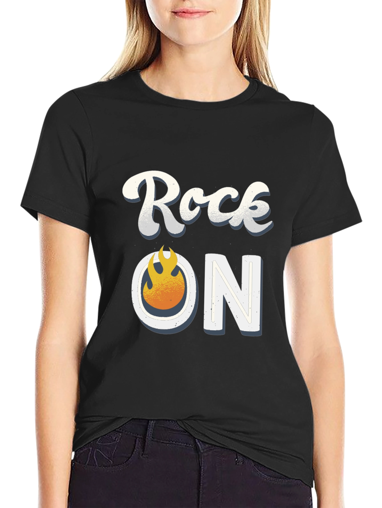 Rock On Graphic Tee - Black T-Shirt