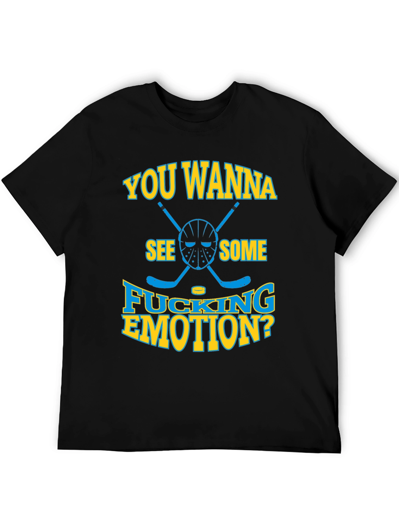 Hockey Emotion Graphic T-Shirt - Funny Offensive Tee