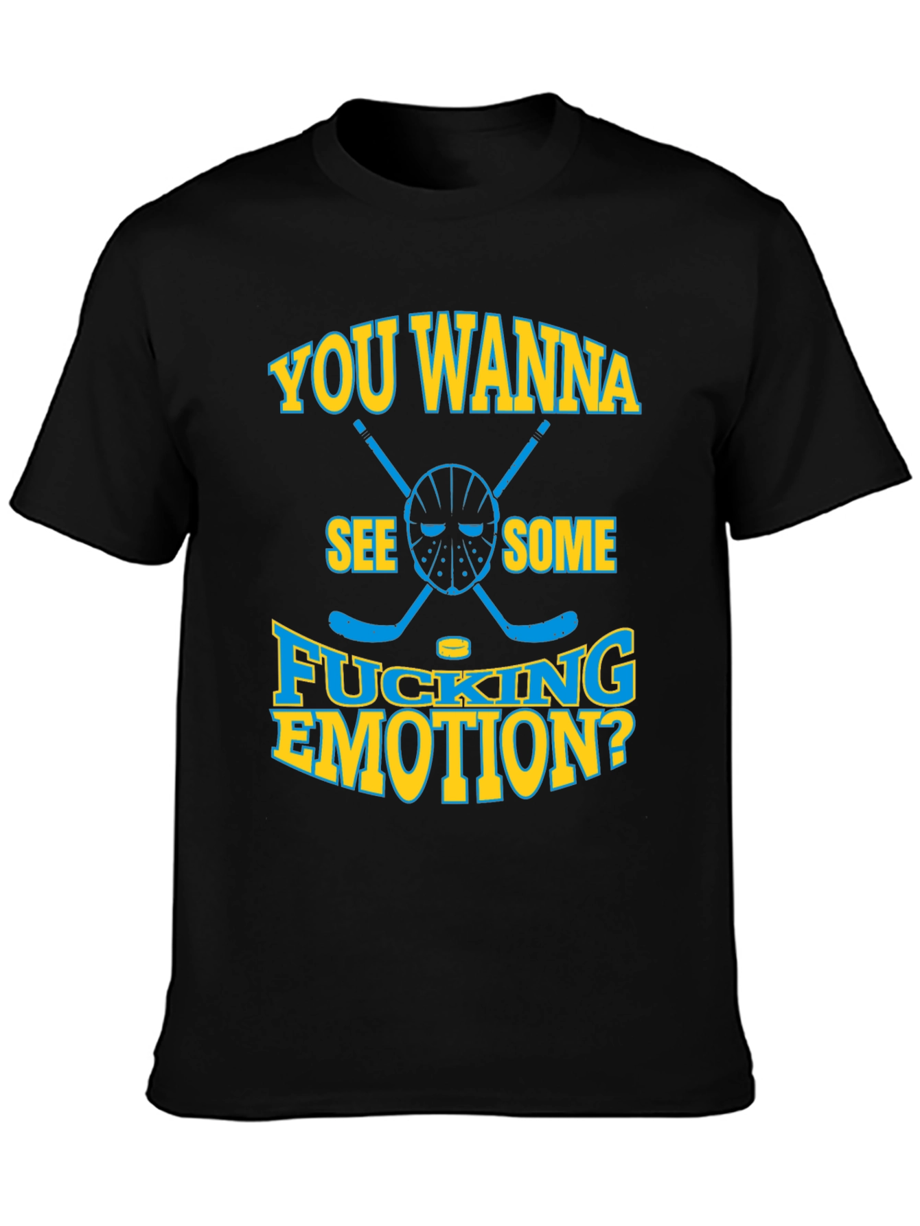 Hockey Emotion Graphic T-Shirt - Funny Offensive Tee
