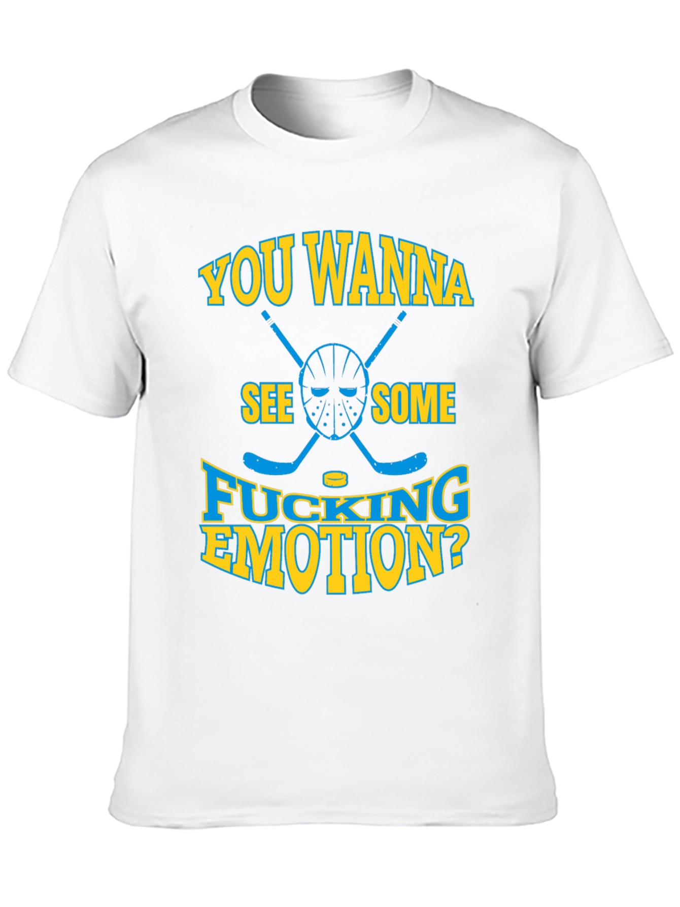 Hockey Emotion Graphic T-Shirt - Funny Offensive Tee