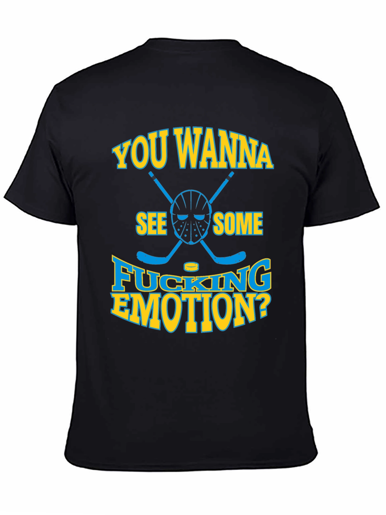 Hockey Emotion Graphic T-Shirt - Funny Offensive Tee