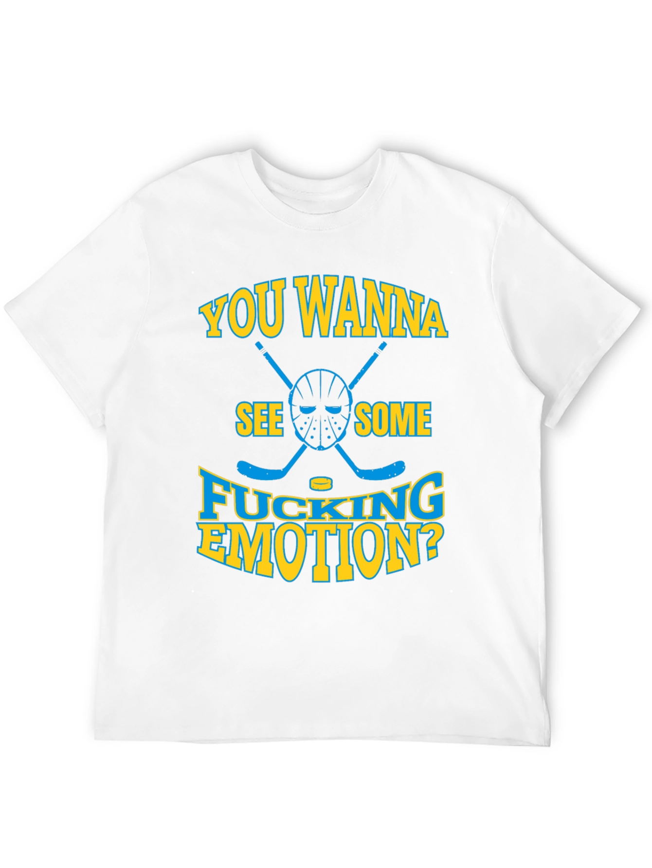 Hockey Emotion Graphic T-Shirt - Funny Offensive Tee