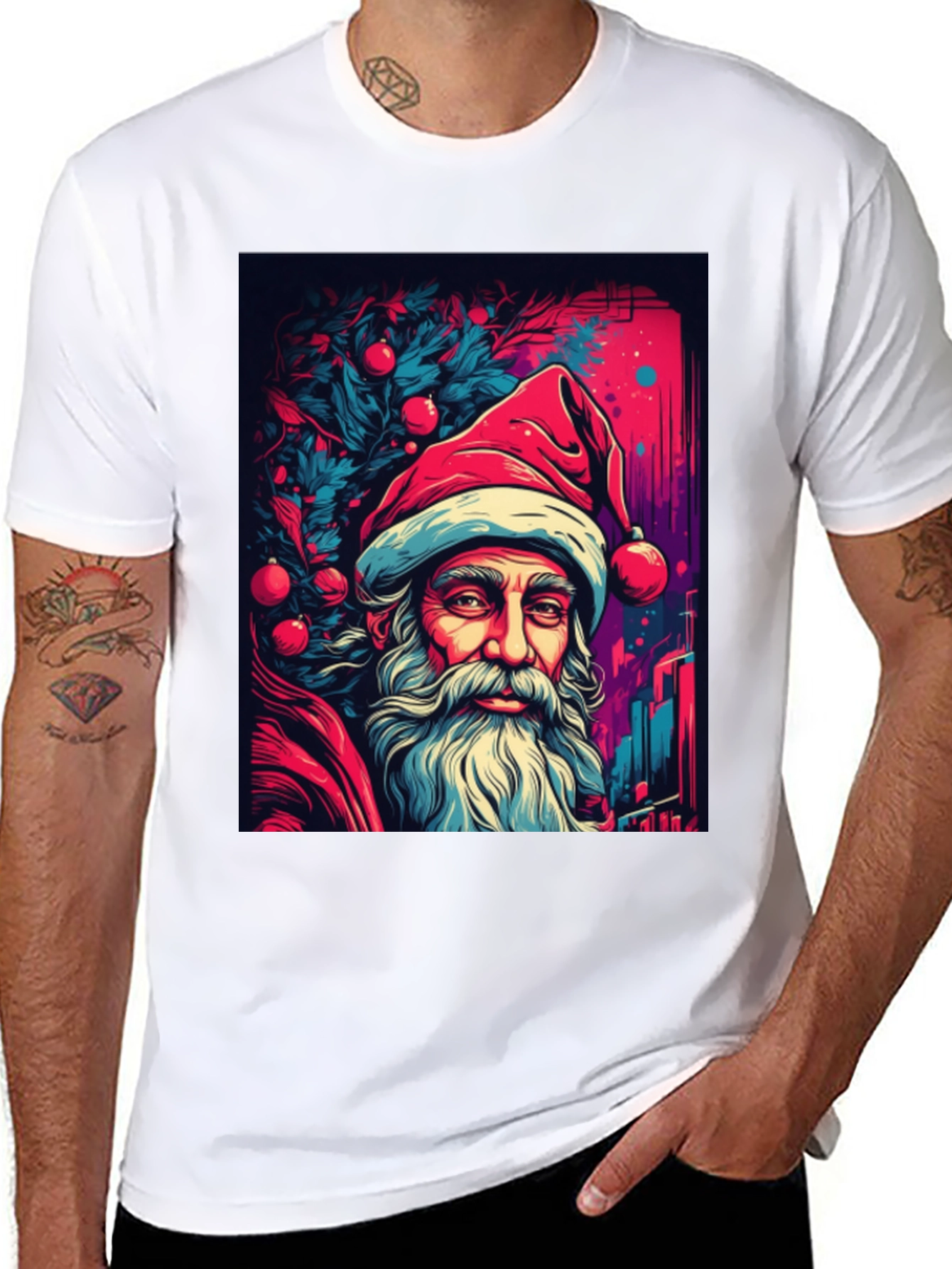Santa T-Shirt - Christmas Graphic Tee