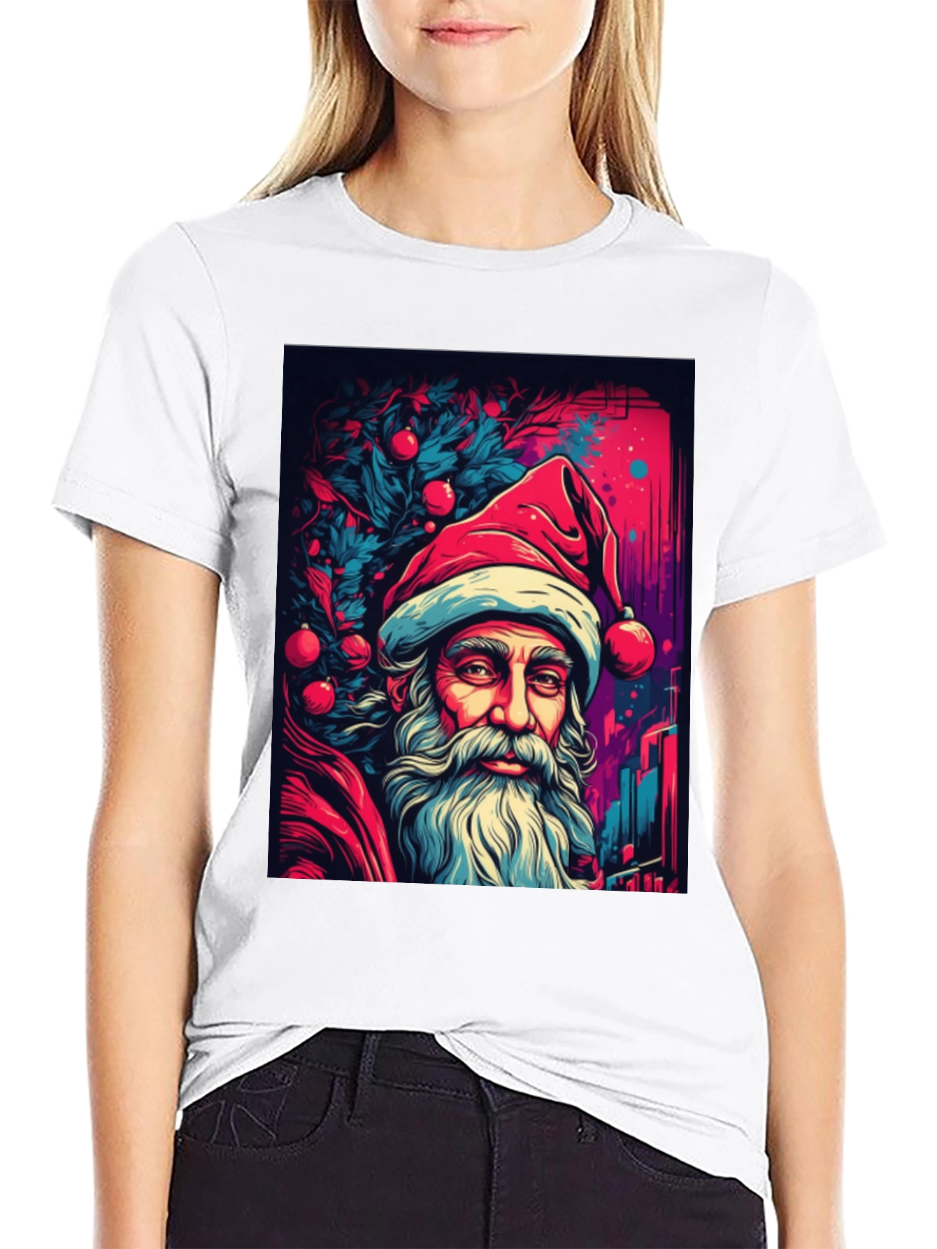 Santa T-Shirt - Christmas Graphic Tee