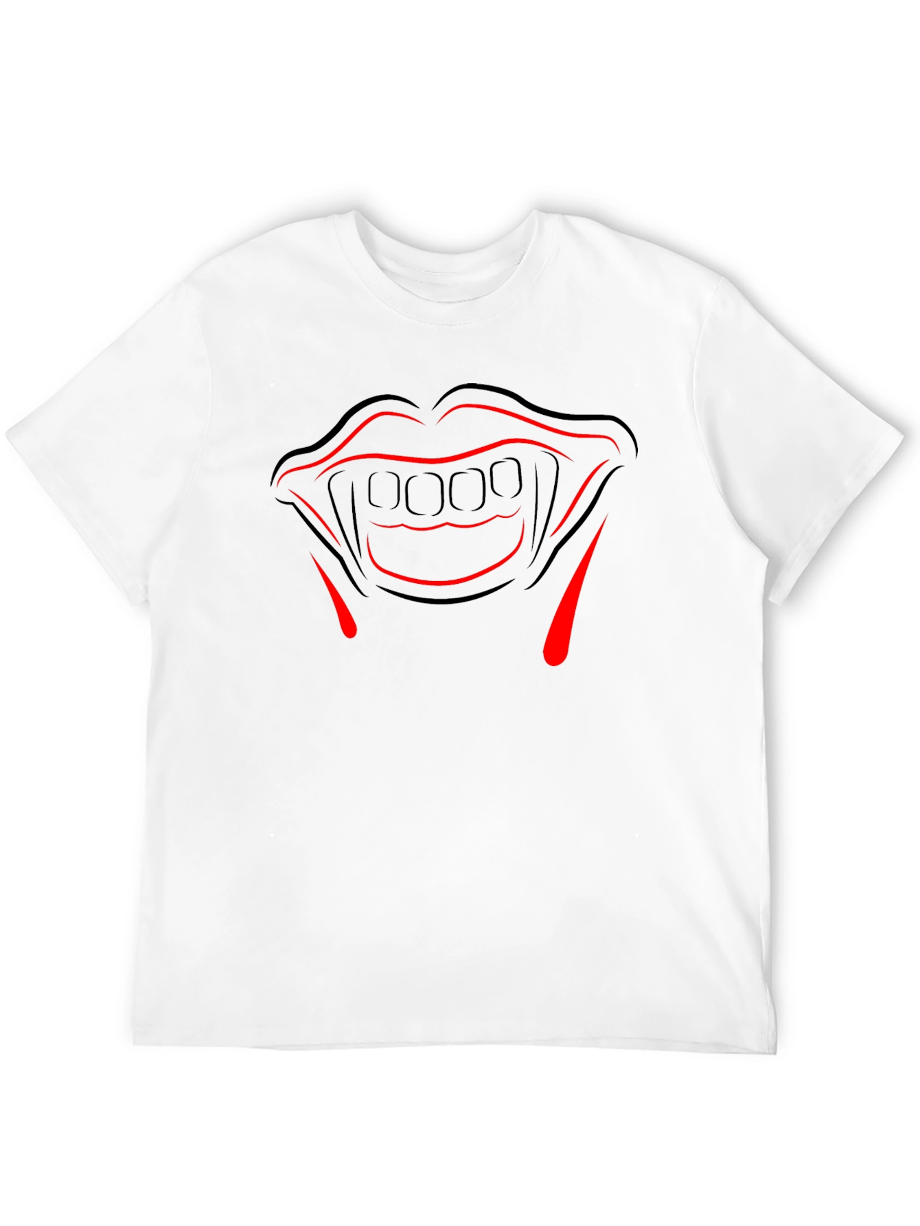 Vampire Teeth Graphic Tee - Halloween Costume Shirt