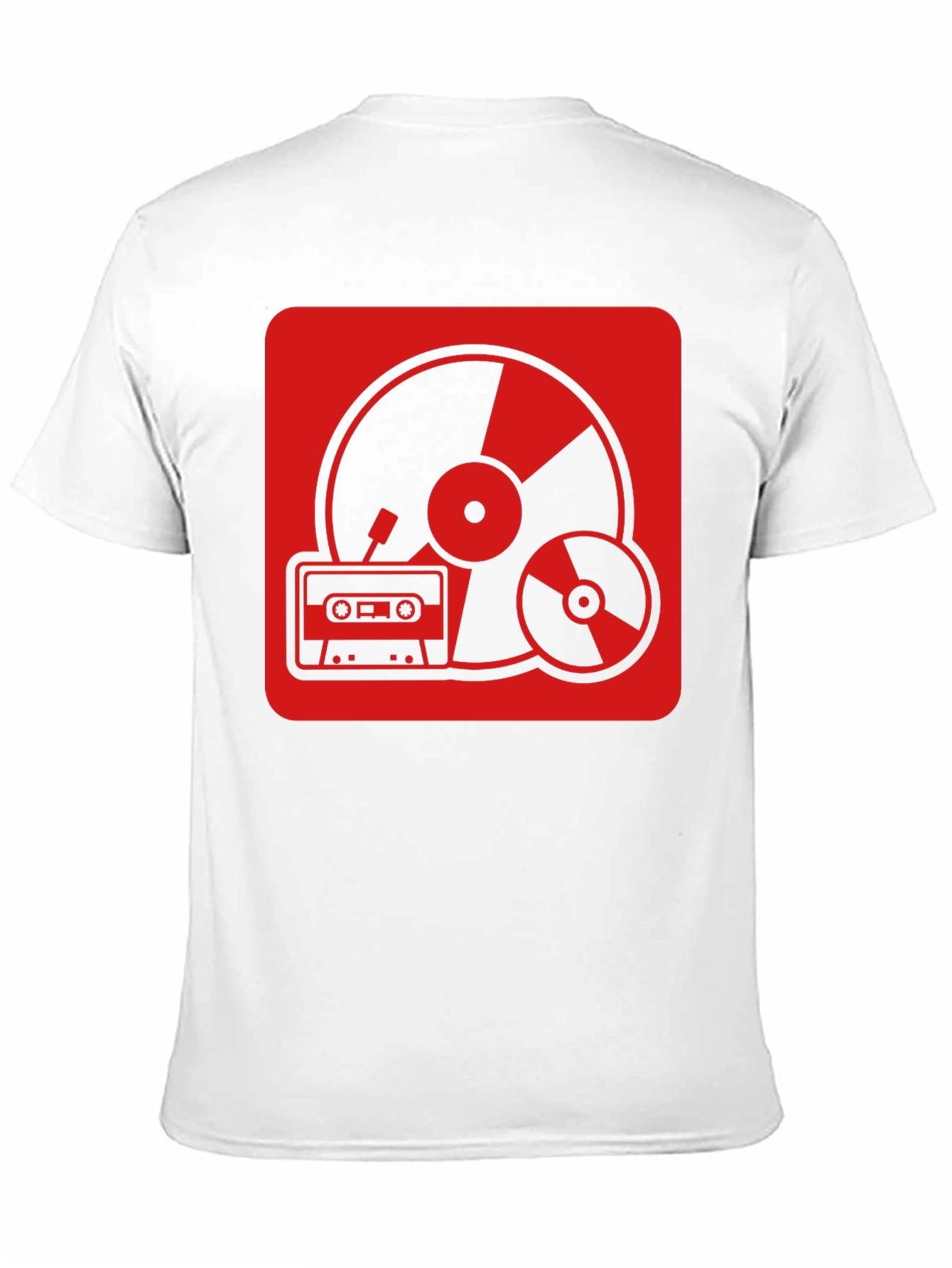 Retro Music T-Shirt - Vinyl CD Cassette Design