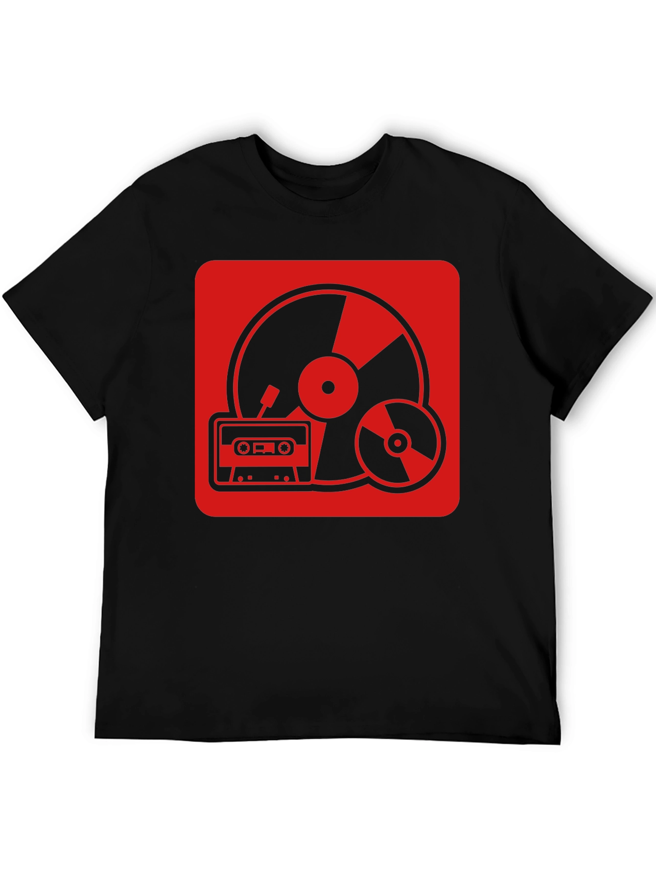 Retro Music T-Shirt - Vinyl CD Cassette Design