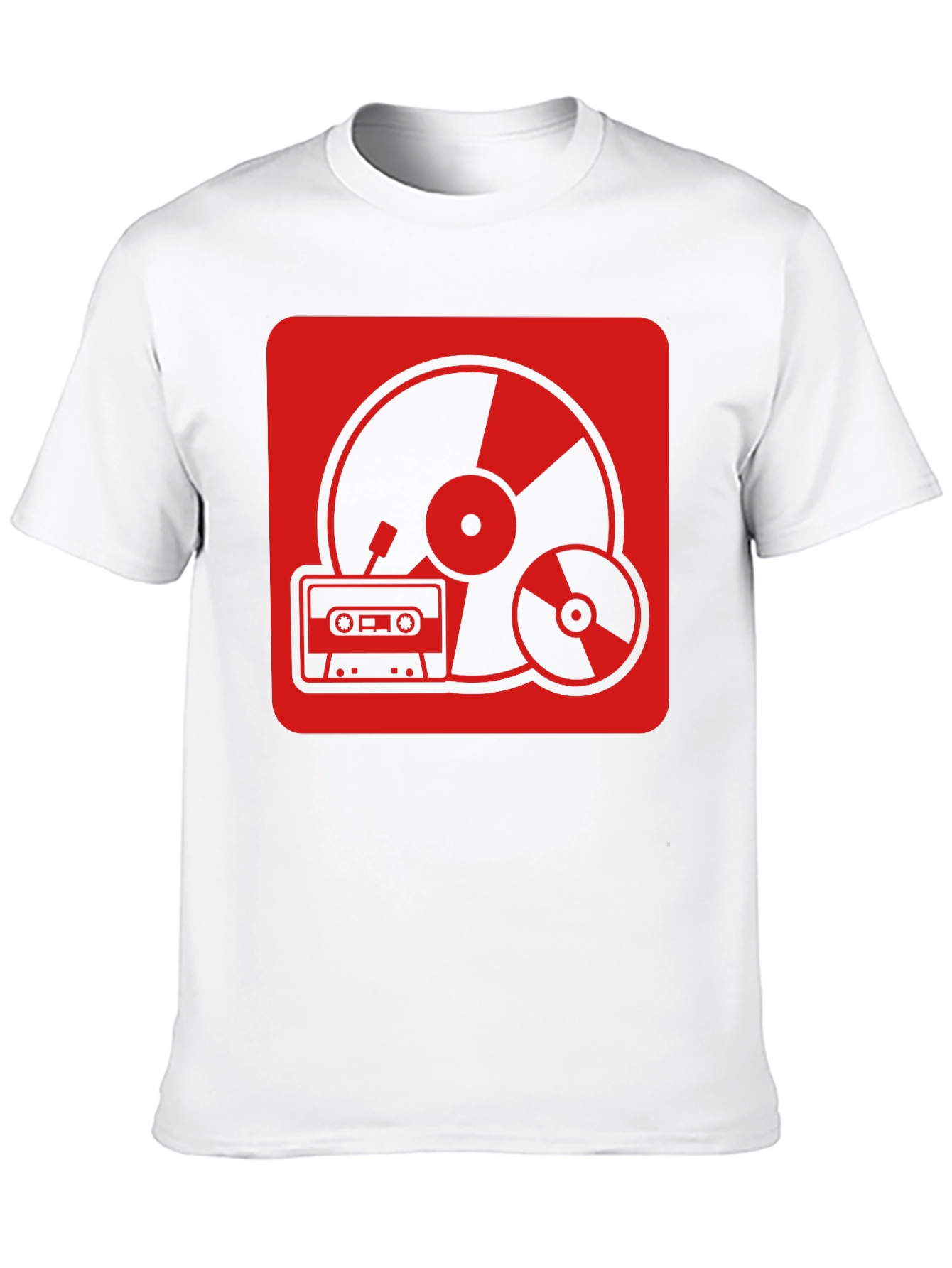 Retro Music T-Shirt - Vinyl CD Cassette Design