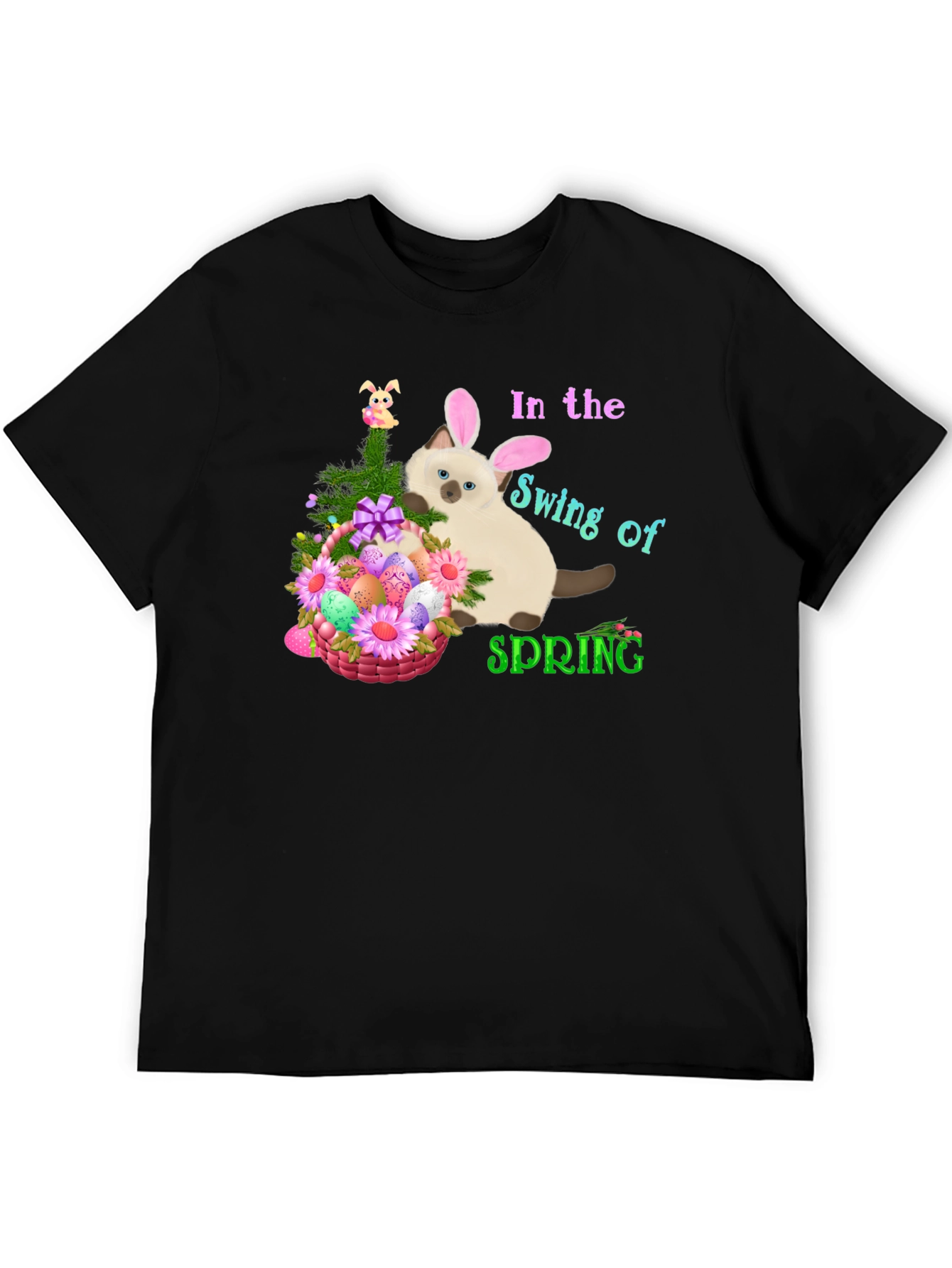Easter Cat in Spring T-Shirt