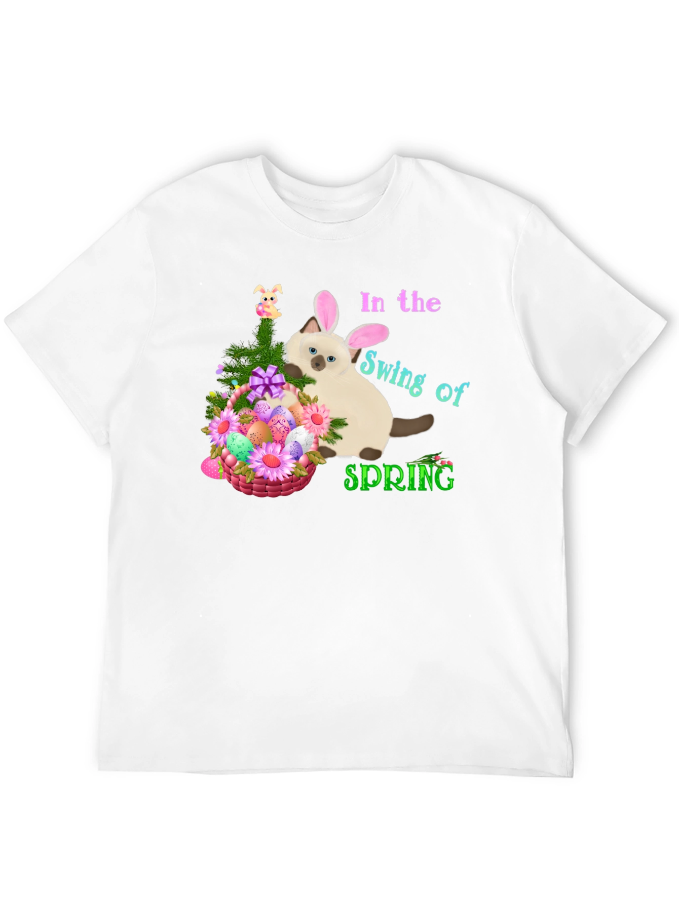 Easter Cat in Spring T-Shirt