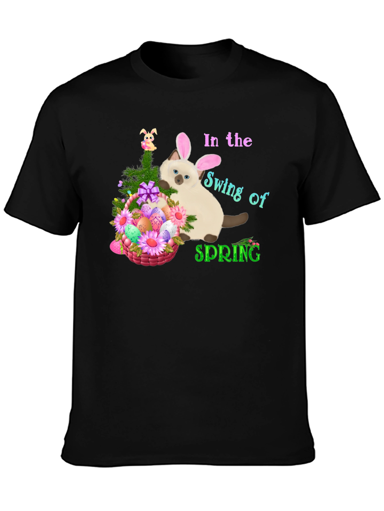 Easter Cat in Spring T-Shirt