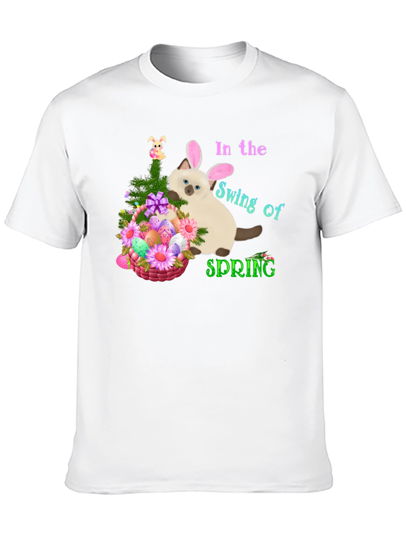 Easter Cat in Spring T-Shirt