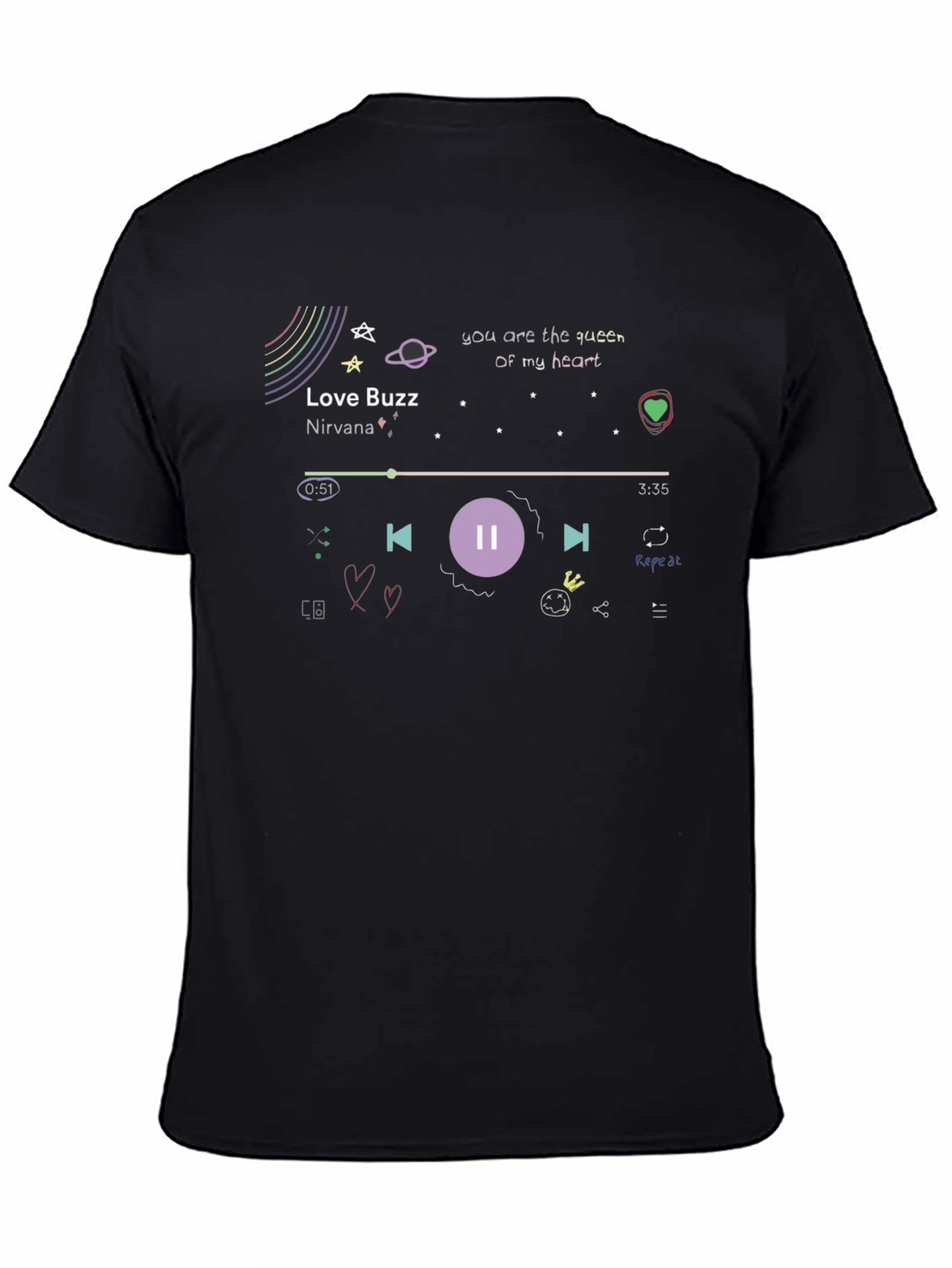 Nirvana Love Buzz Music Player T-Shirt