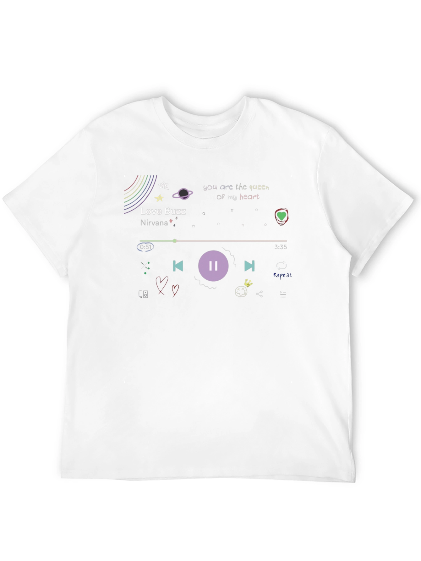 Nirvana Love Buzz Music Player T-Shirt