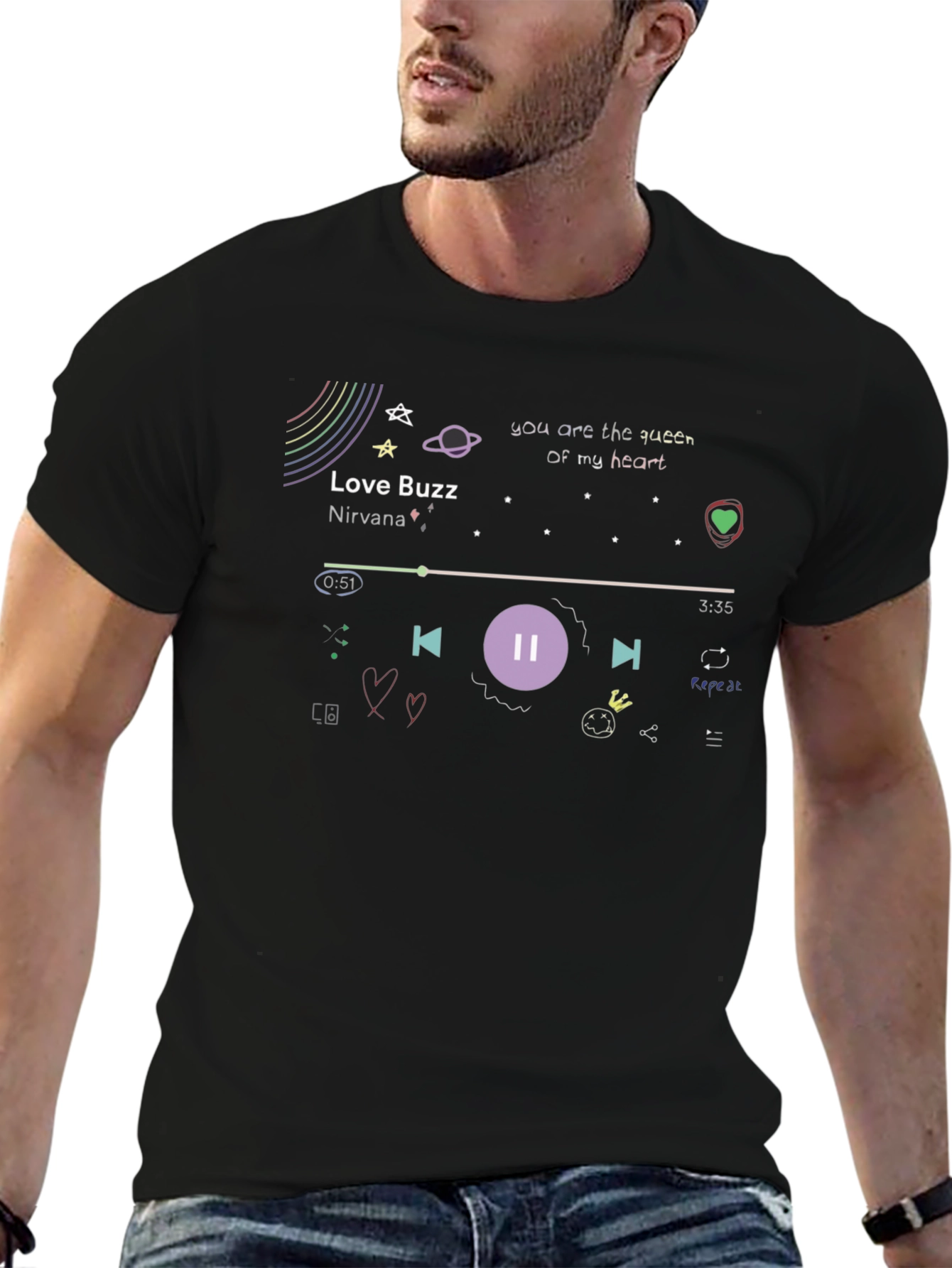 Nirvana Love Buzz Music Player T-Shirt