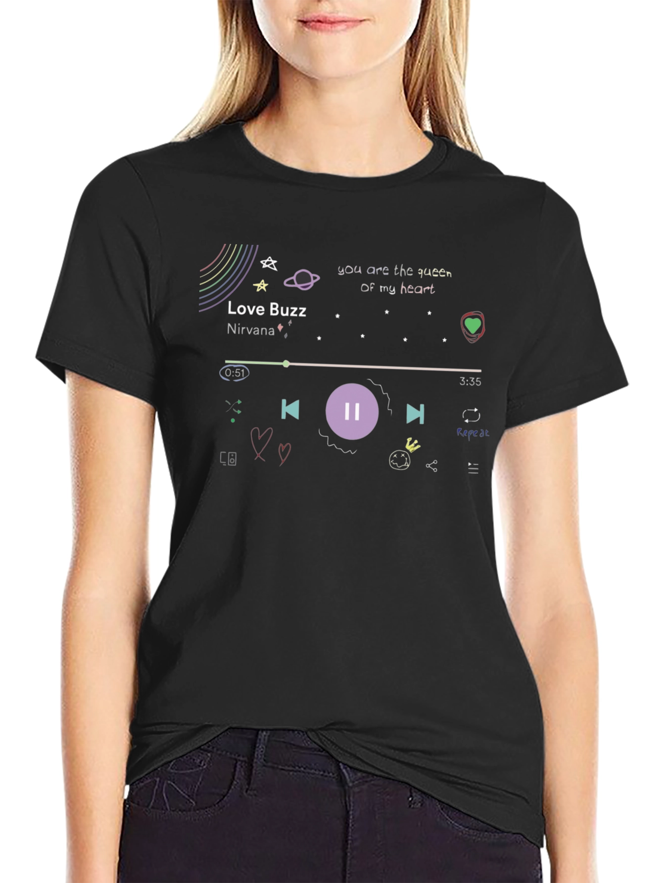 Nirvana Love Buzz Music Player T-Shirt