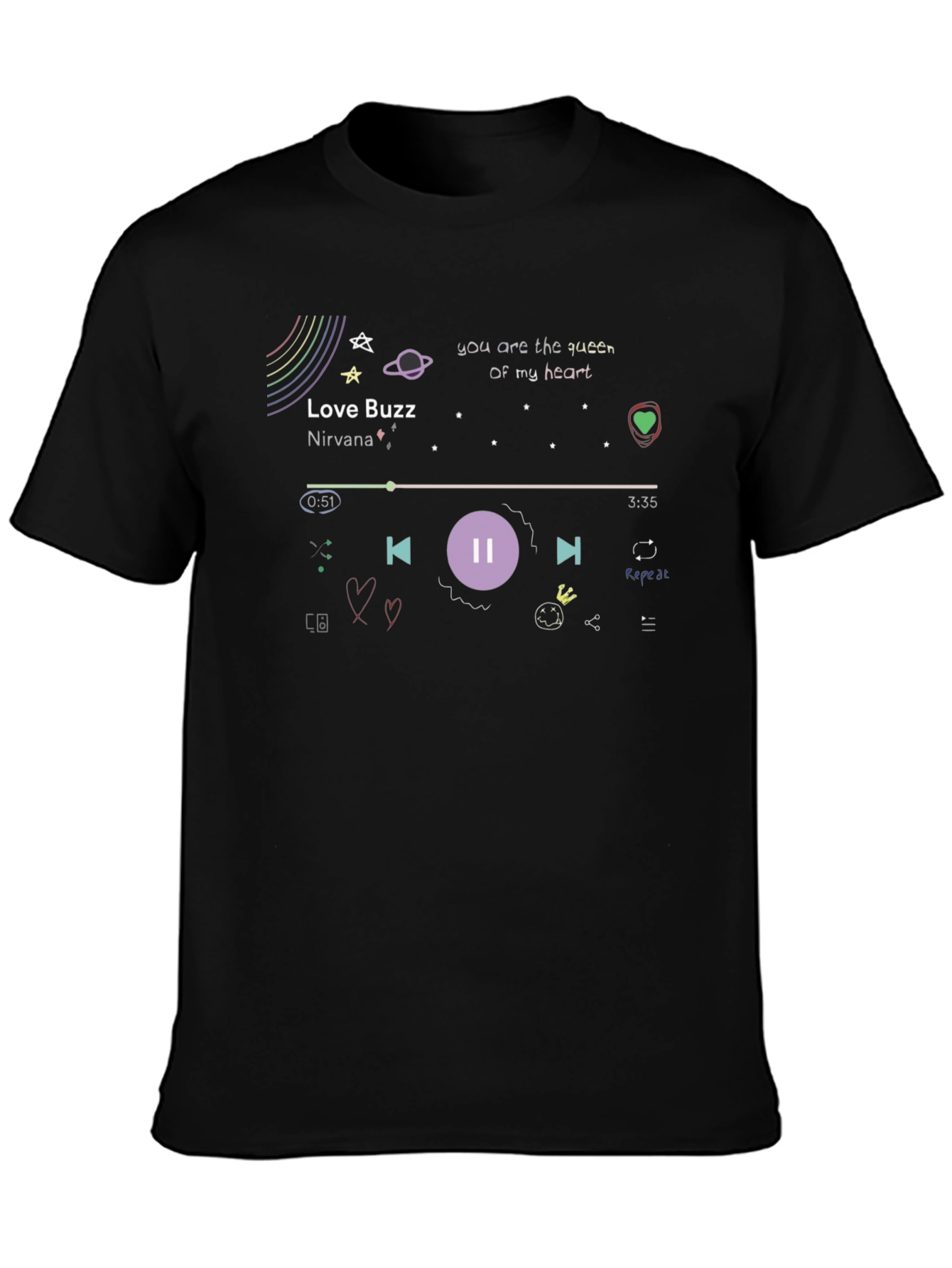 Nirvana Love Buzz Music Player T-Shirt