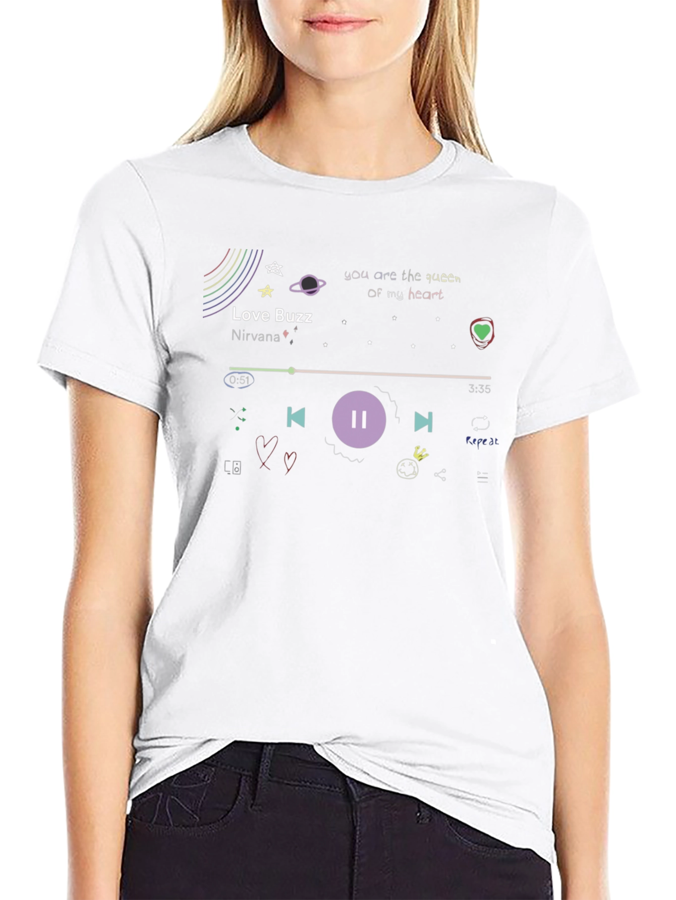 Nirvana Love Buzz Music Player T-Shirt