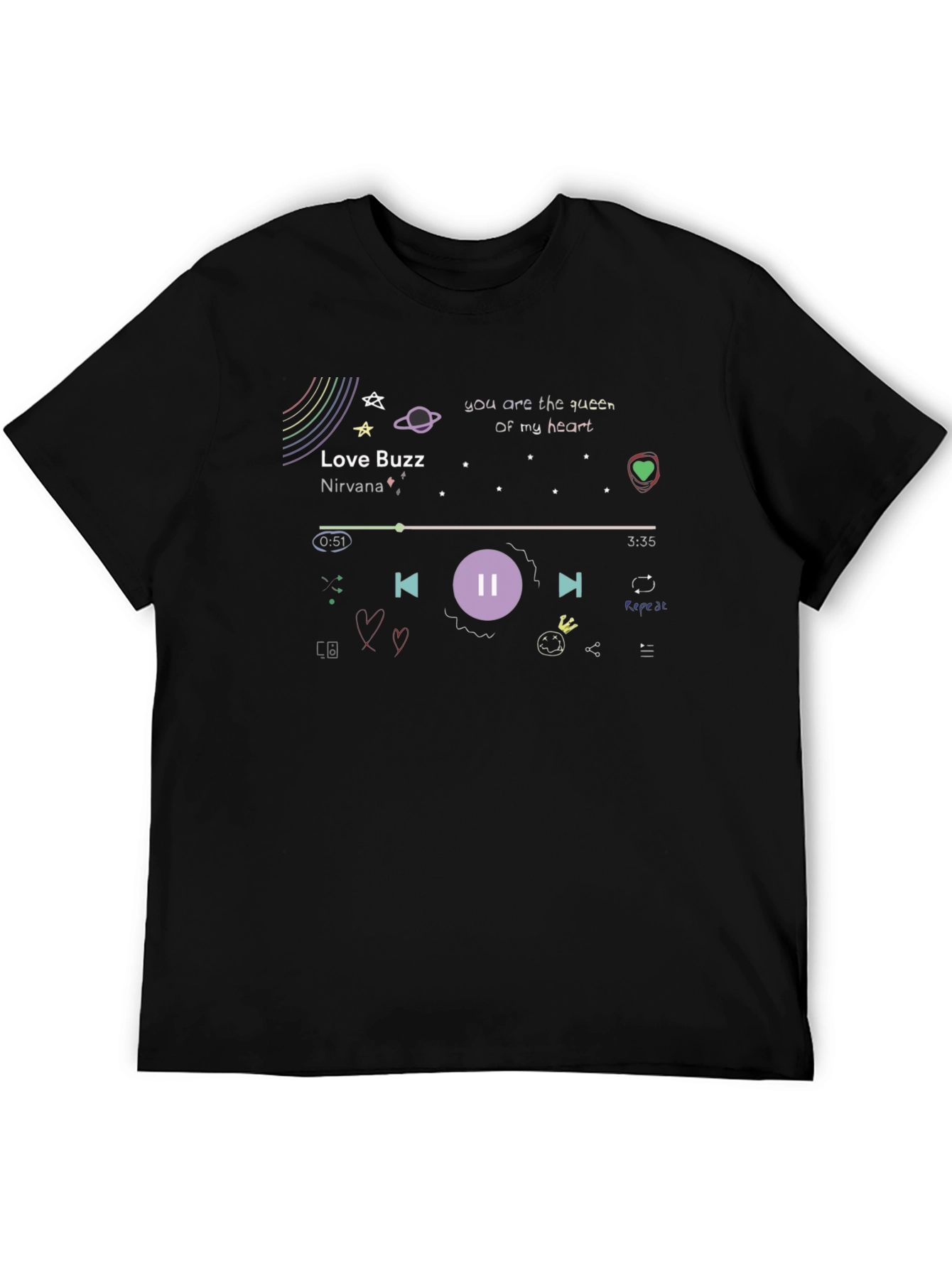 Nirvana Love Buzz Music Player T-Shirt