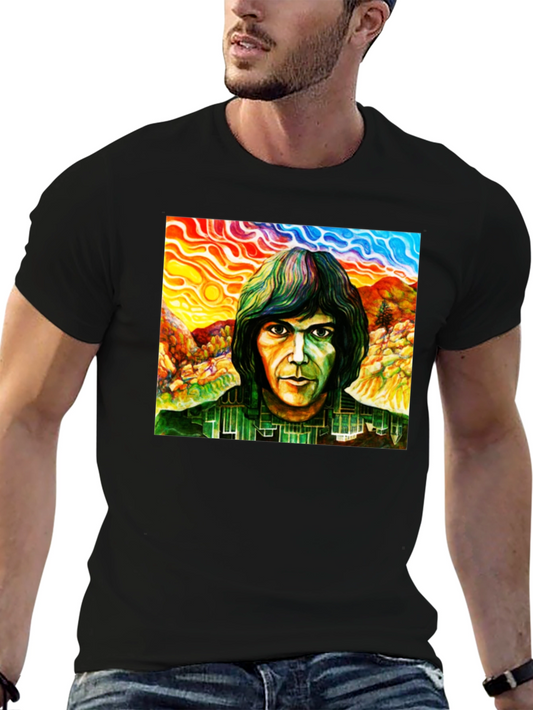Neil Young Psychedelic Portrait T-Shirt