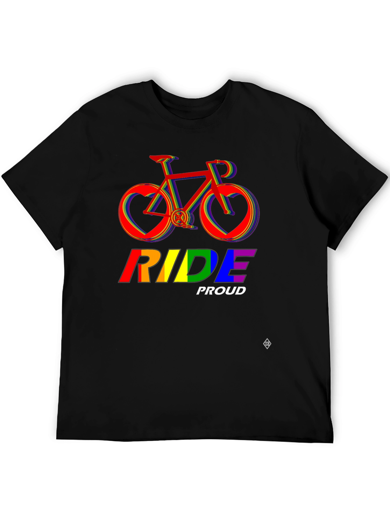 Ride Proud Rainbow Bicycle T-Shirt