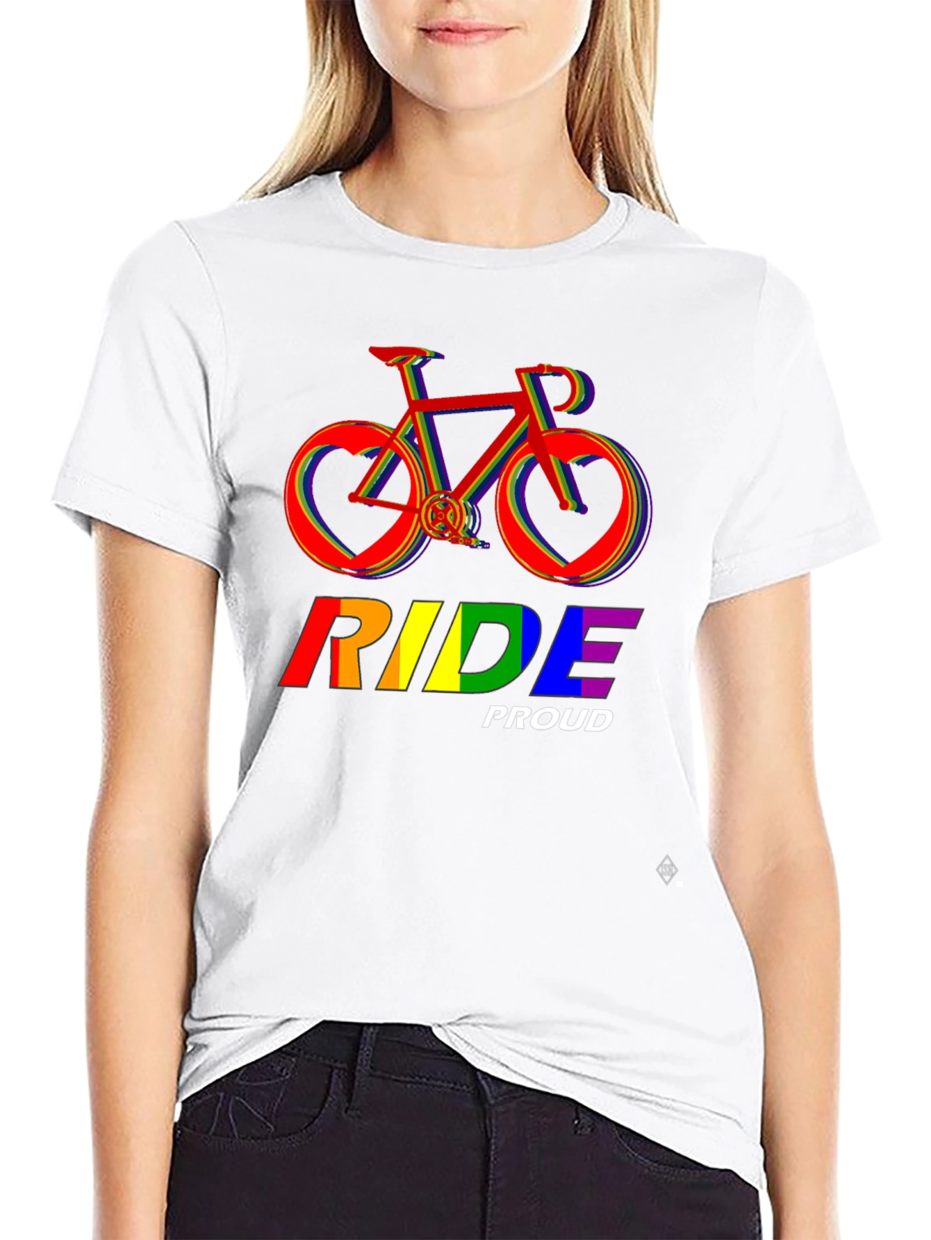 Ride Proud Rainbow Bicycle T-Shirt