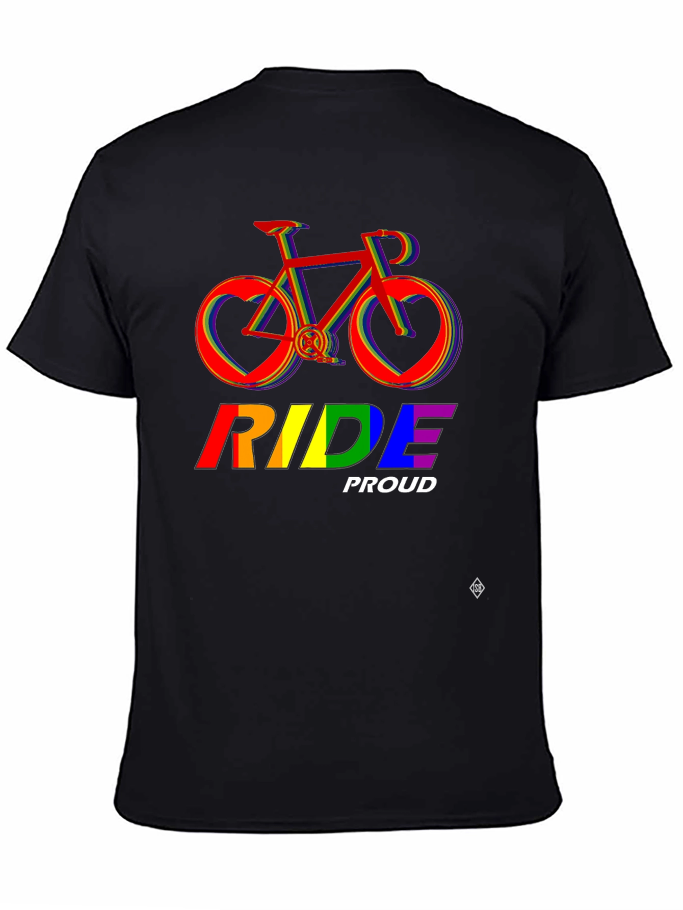 Ride Proud Rainbow Bicycle T-Shirt