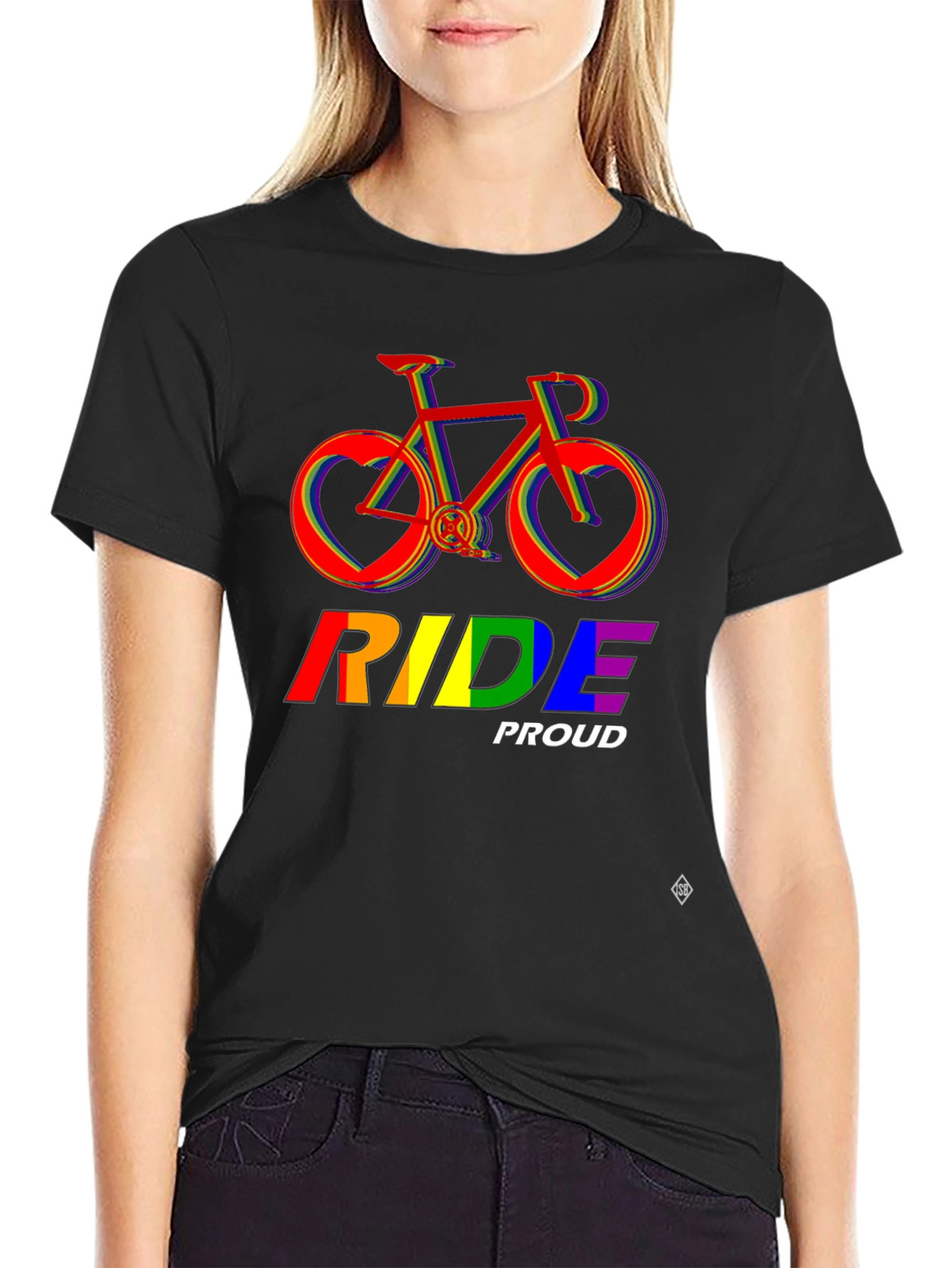 Ride Proud Rainbow Bicycle T-Shirt
