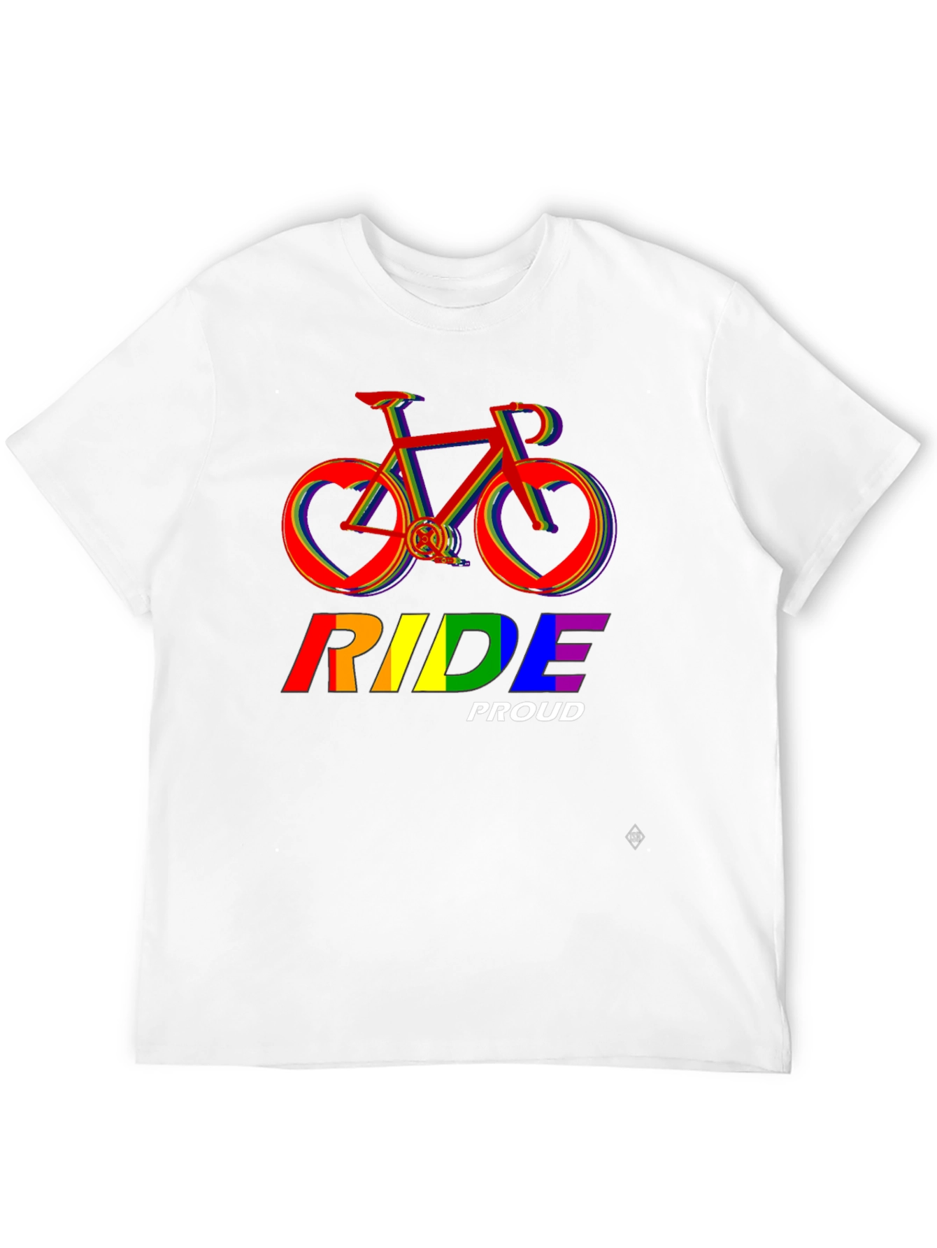 Ride Proud Rainbow Bicycle T-Shirt
