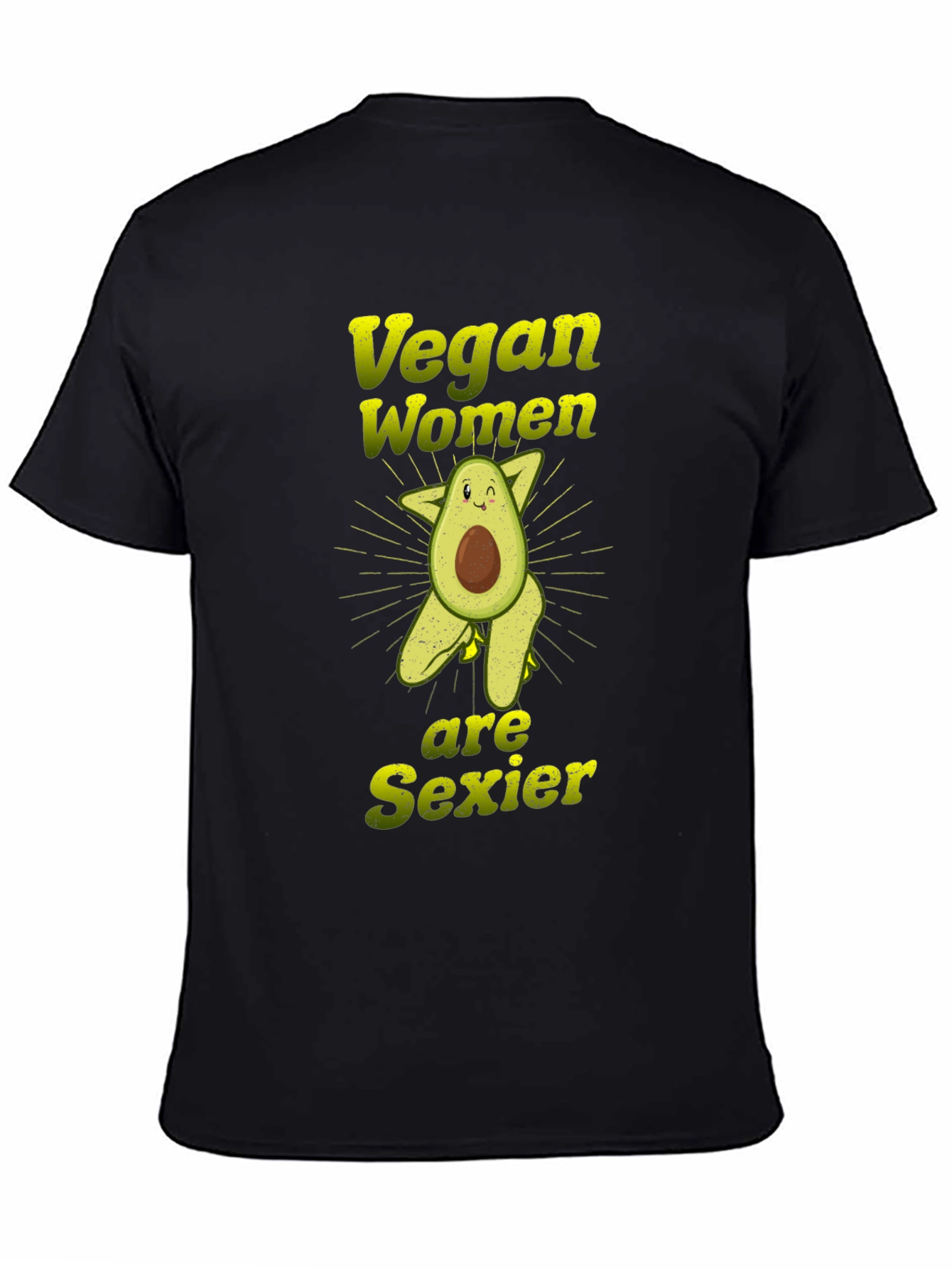 Vegan Women Sexier Avocado Graphic T-Shirt