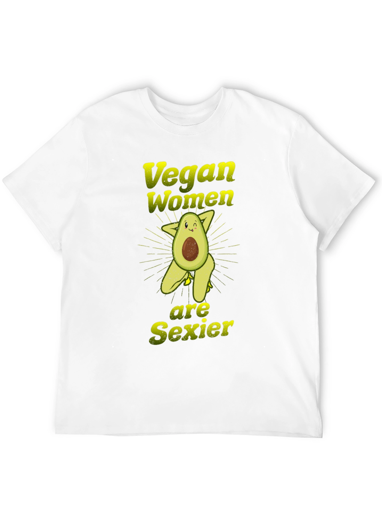 Vegan Women Sexier Avocado Graphic T-Shirt