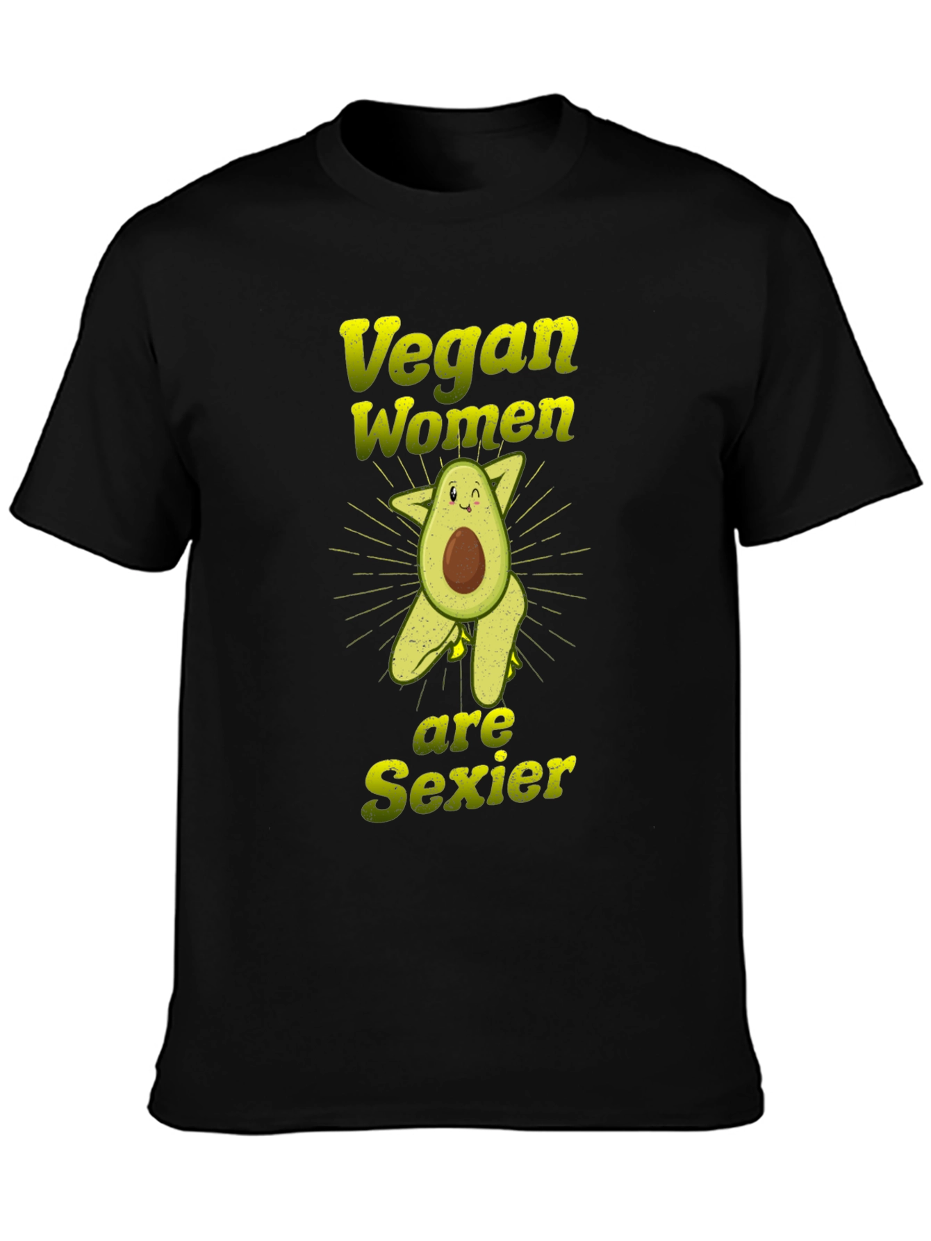 Vegan Women Sexier Avocado Graphic T-Shirt