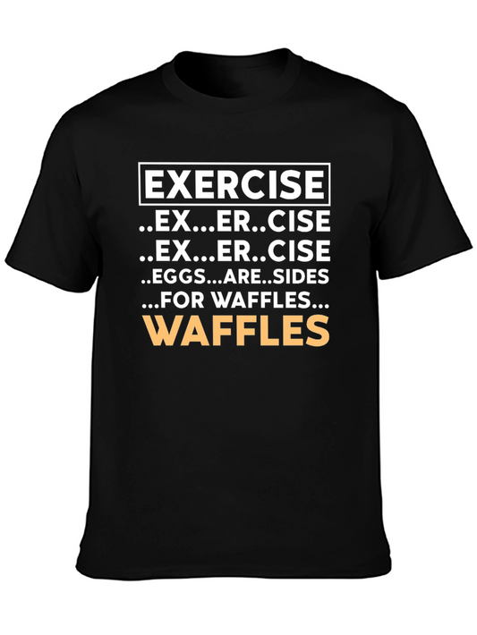 Funny Waffles and Exercise Graphic T-Shirt